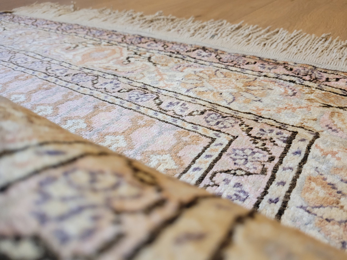 Kayseri Gebetsteppich 134x90 cm feine Wolle Flussdesign