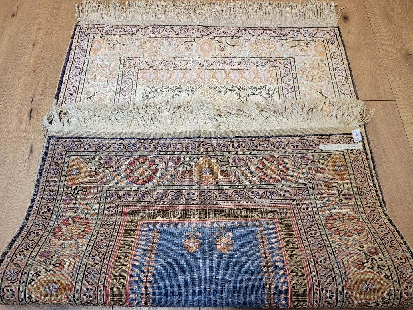 Kayseri Gebetsteppich 134x90 cm feine Wolle Flussdesign