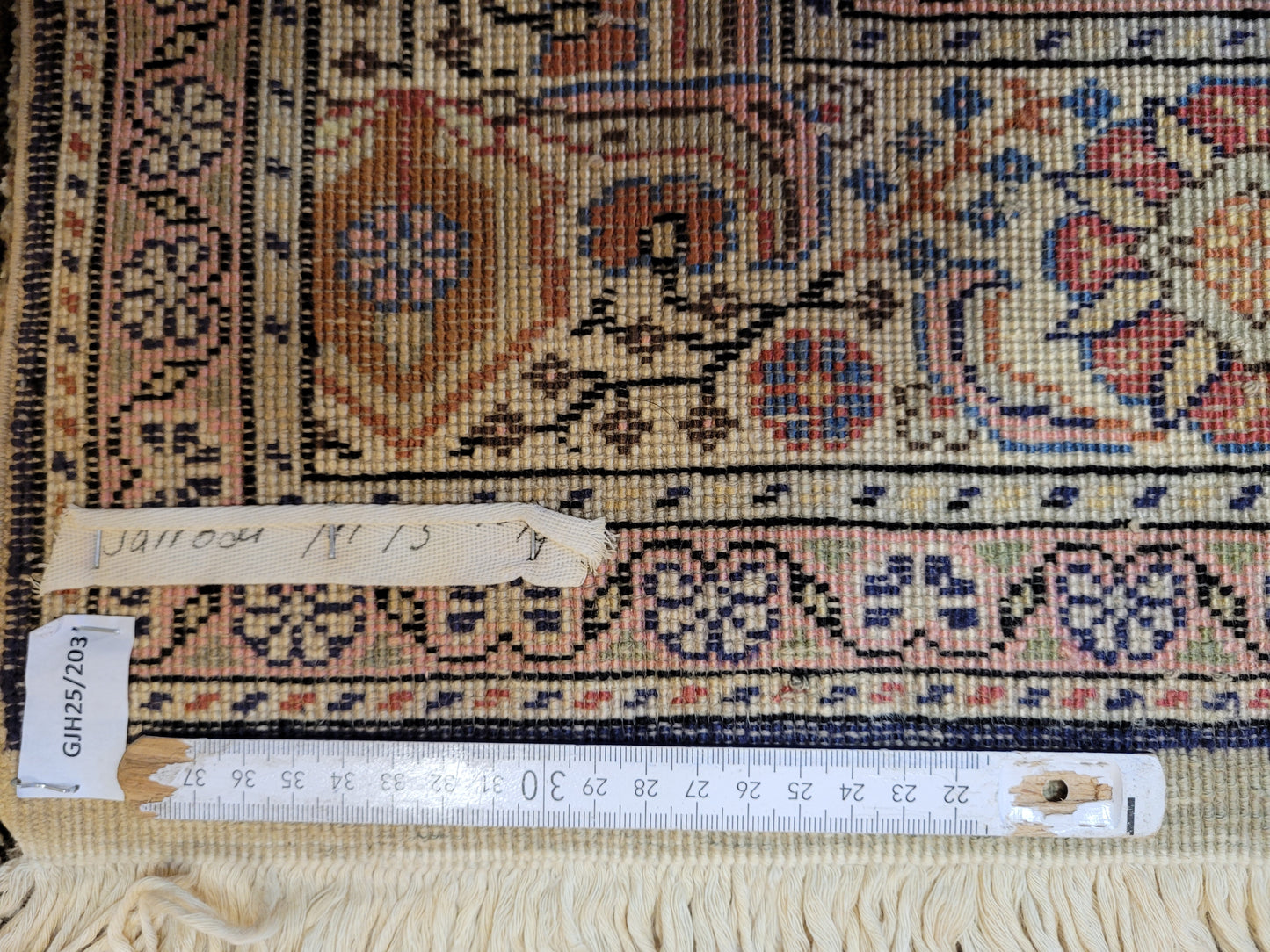 Kayseri Gebetsteppich 134x90 cm feine Wolle Flussdesign