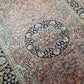Kaschmir Seidenteppich 182x125 cm florales Medaillon feine Knüpfung