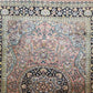 Kaschmir Seidenteppich 182x125 cm florales Medaillon feine Knüpfung