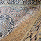Kaschmir Seidenteppich 182x125 cm florales Medaillon feine Knüpfung