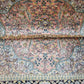 Kaschmir Seidenteppich 182x125 cm florales Medaillon feine Knüpfung