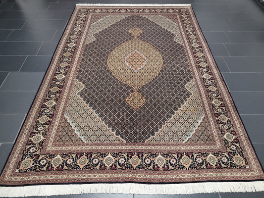 Täbriz Teppich 300x205 cm Korkwolle mit Seide feine Mahr Knüpfung