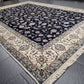 Nain Teppich 340x240 cm feine Wolle mit Seide klassisches Blumenmuster