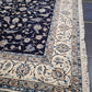 Nain Teppich 340x240 cm feine Wolle mit Seide klassisches Blumenmuster