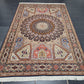 Täbriz Teppich 310x205 cm Korkwolle mit Seidenanteil feine Ghombad Knüpfung