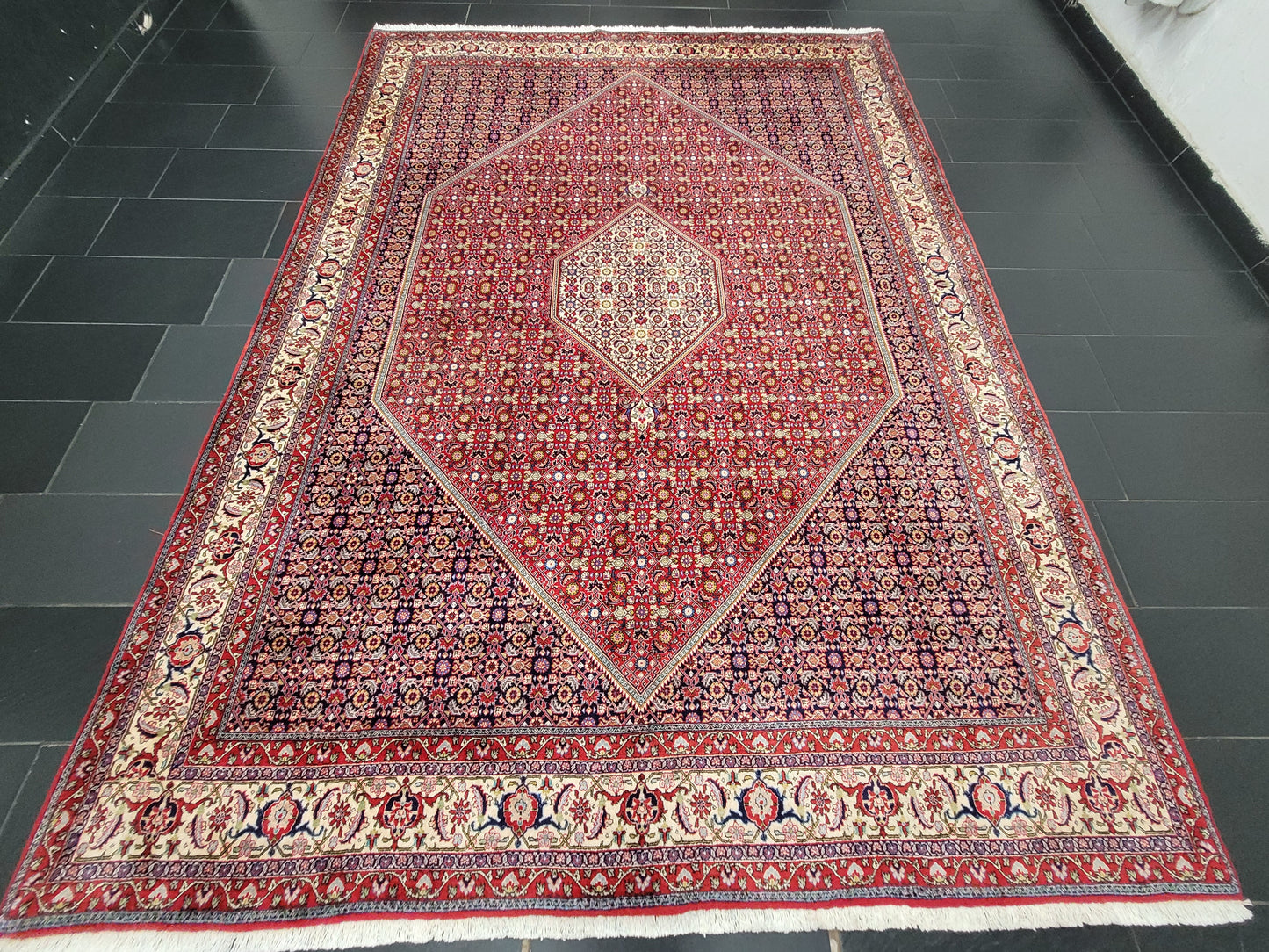 Bidjar Teppich 340x255 cm reine Korkwolle feine Knüpfung