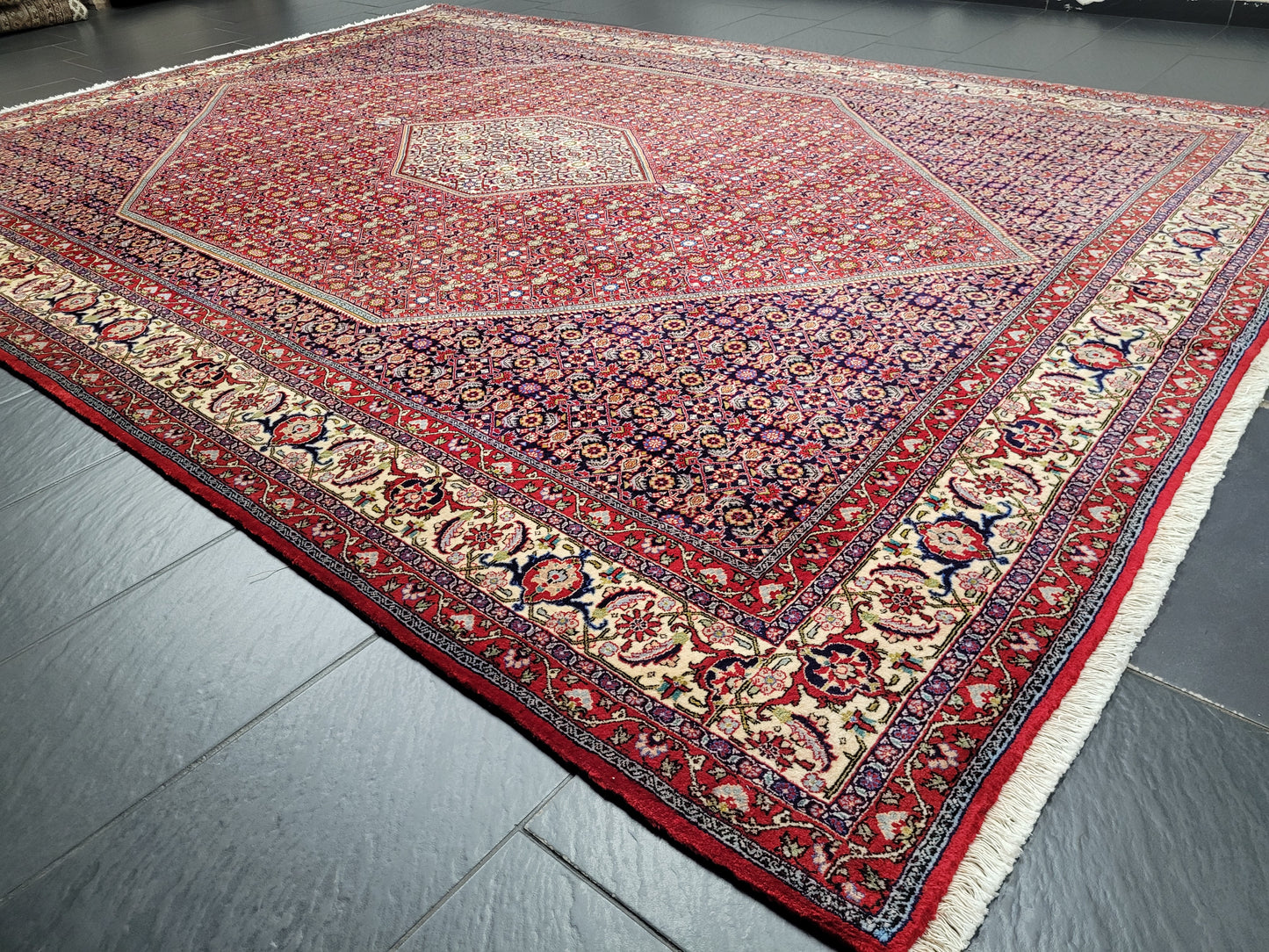 Bidjar Teppich 340x255 cm reine Korkwolle feine Knüpfung