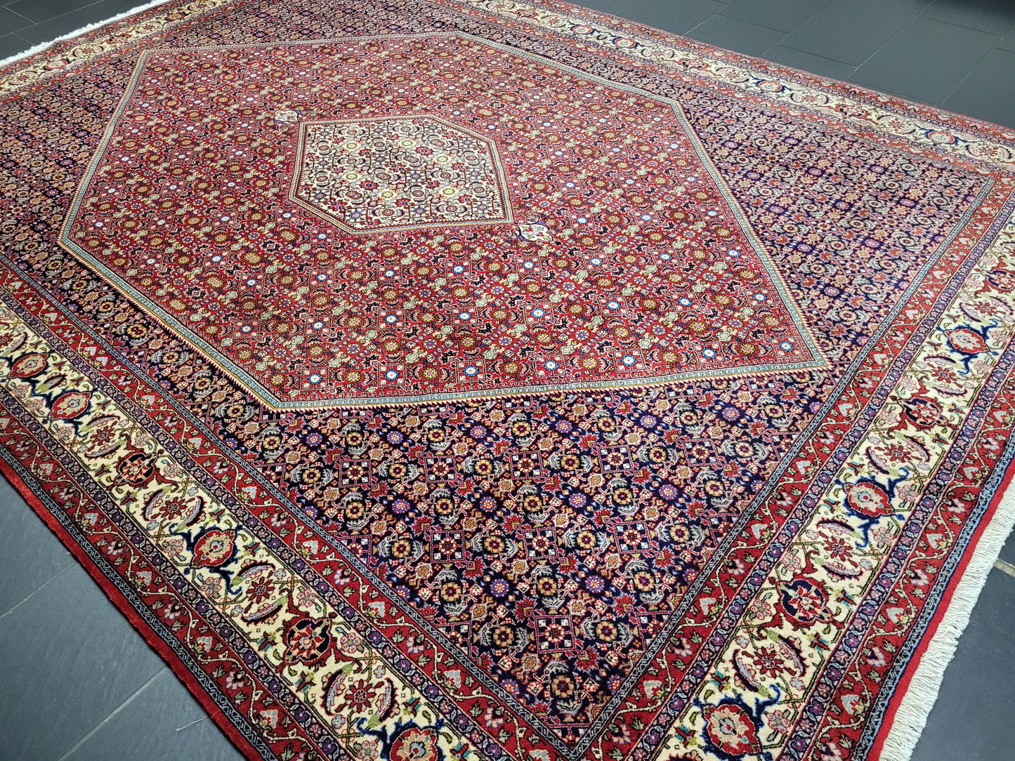 Bidjar Teppich 340x255 cm reine Korkwolle feine Knüpfung