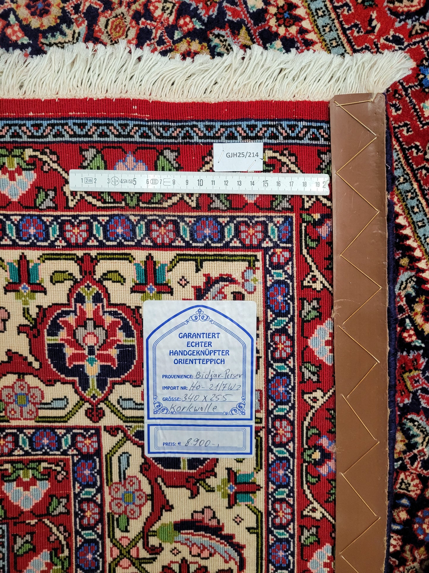 Bidjar Teppich 340x255 cm reine Korkwolle feine Knüpfung