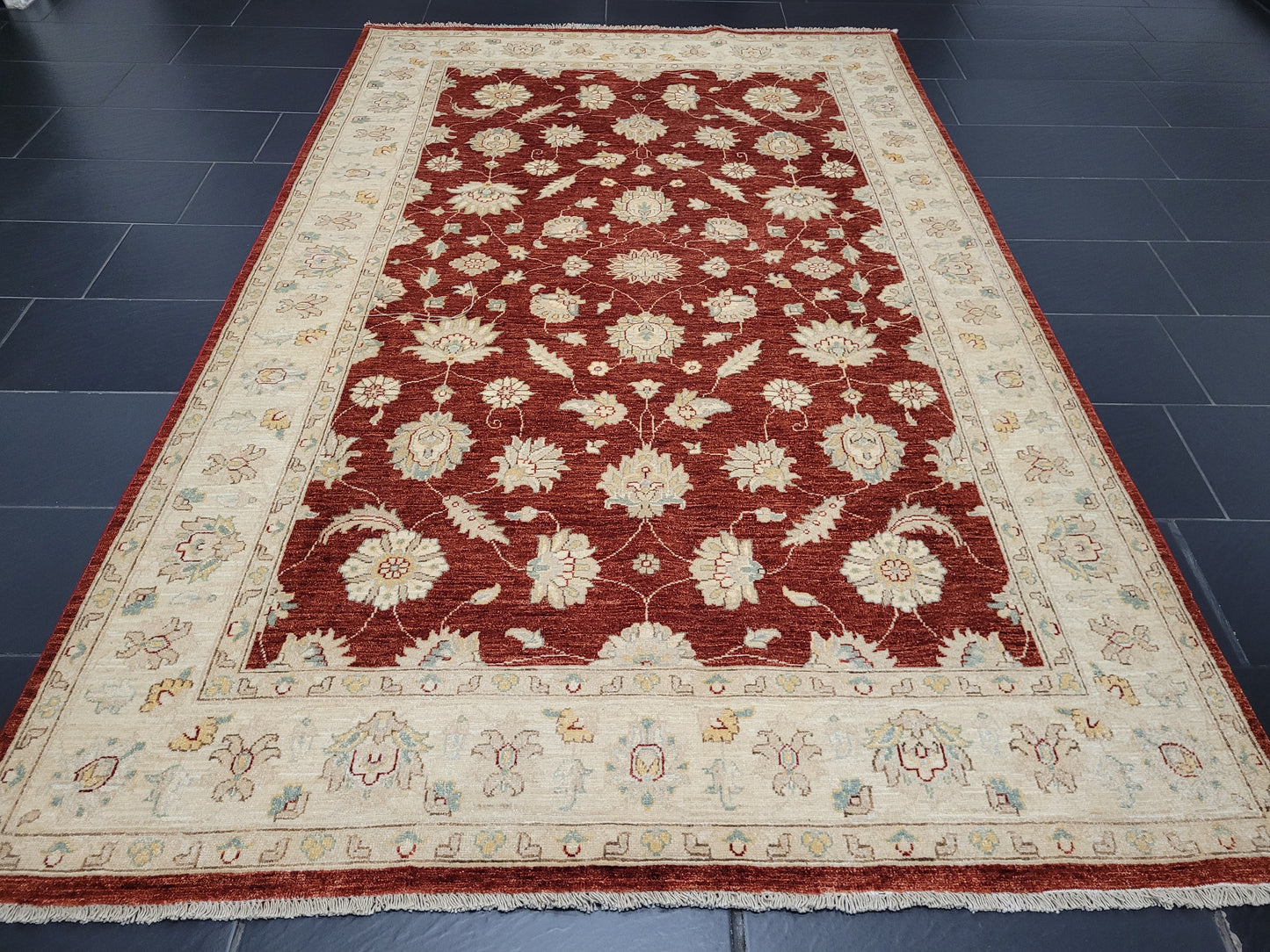 Ziegler Teppich 285x180 cm reine Ghazni Wolle klassisches Design