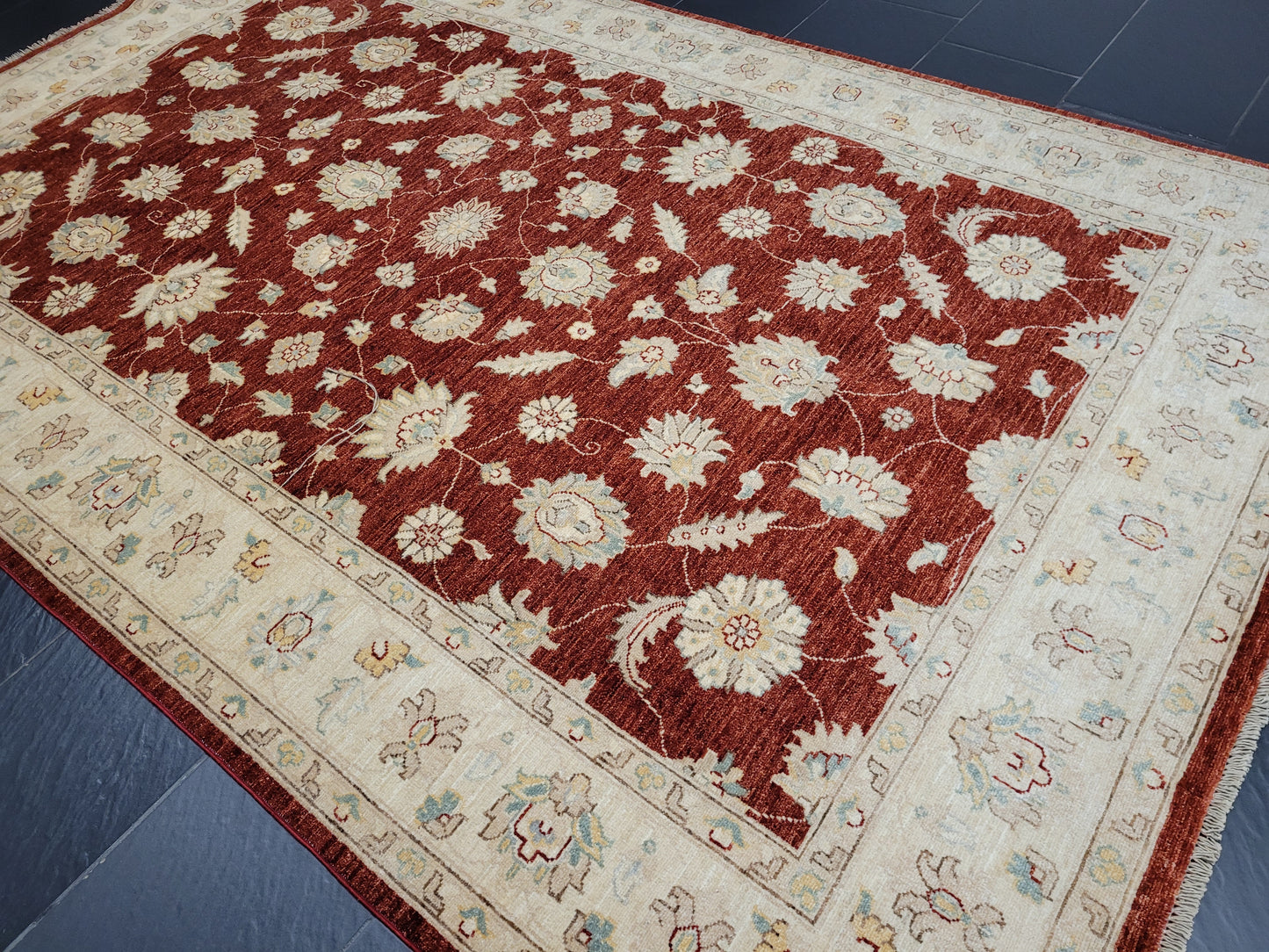 Ziegler Teppich 285x180 cm reine Ghazni Wolle klassisches Design