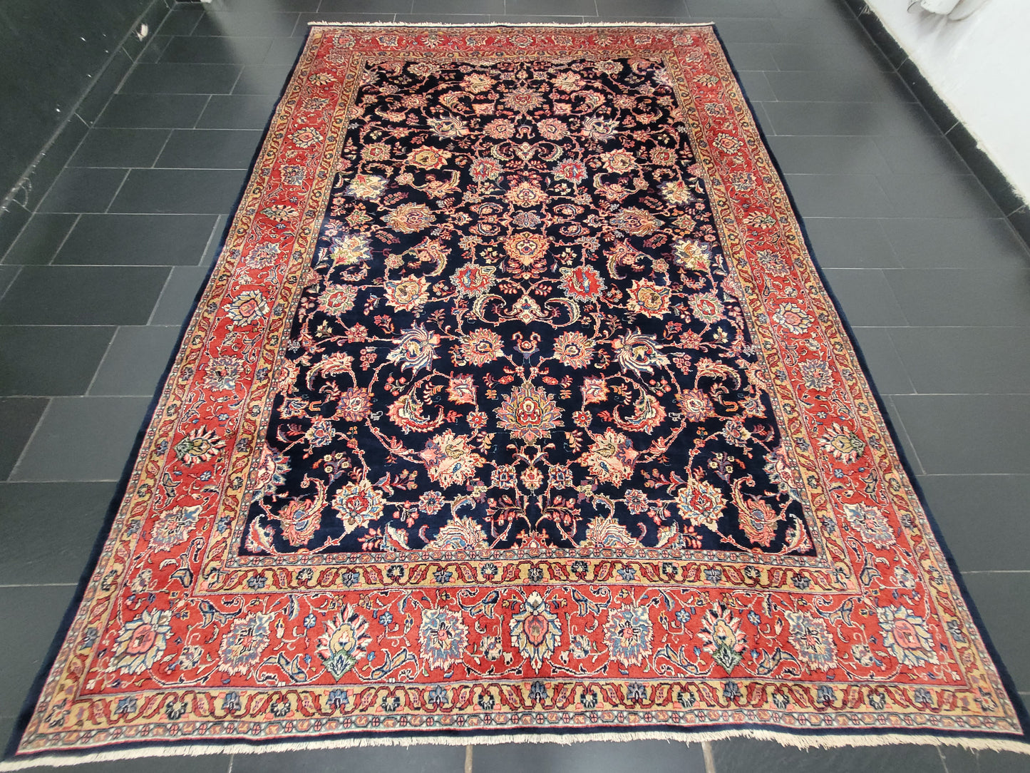 Sarough Teppich 360x266 cm reine Wolle feine Knüpfung klassisches Design