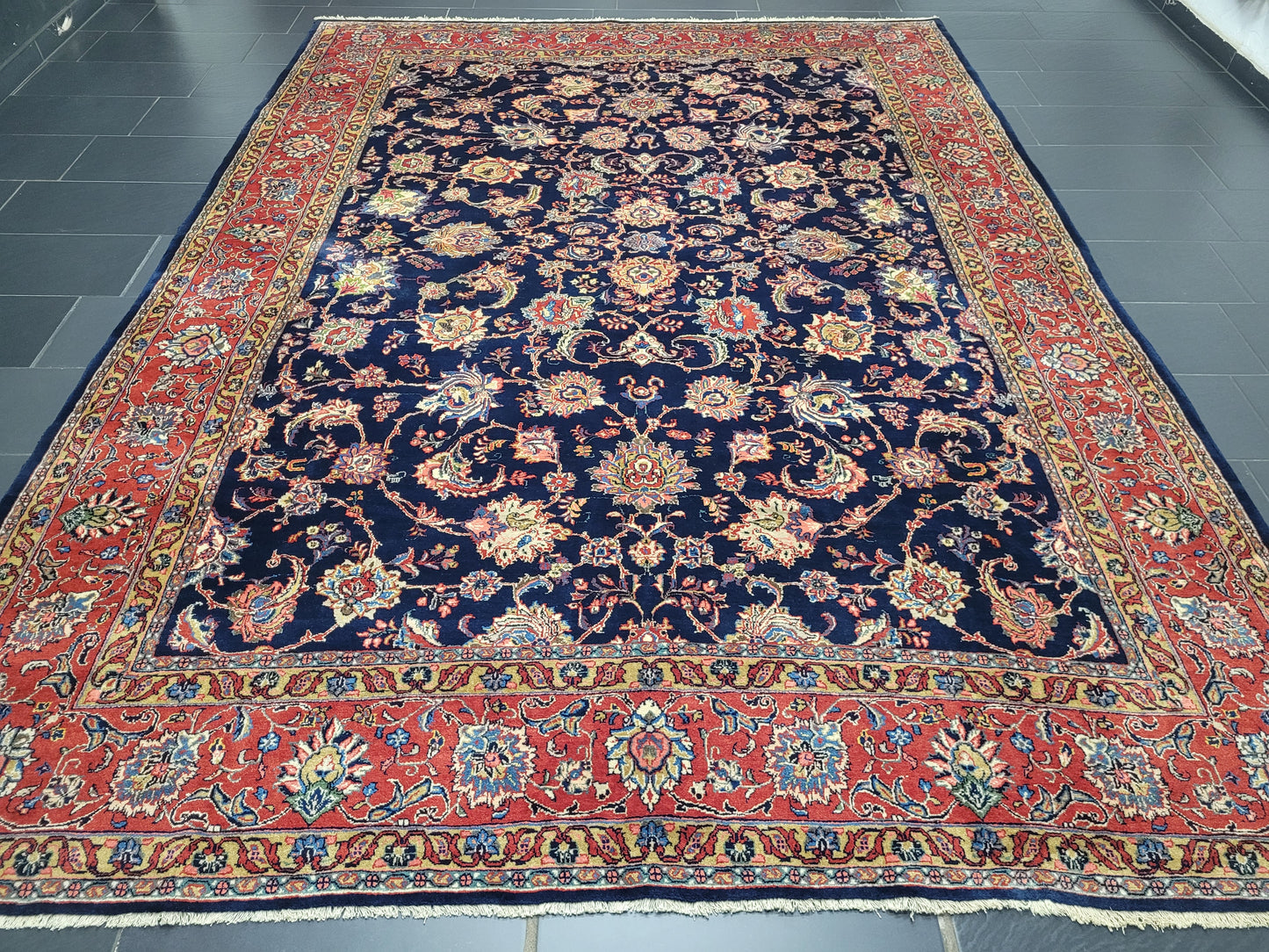 Sarough Teppich 360x266 cm reine Wolle feine Knüpfung klassisches Design