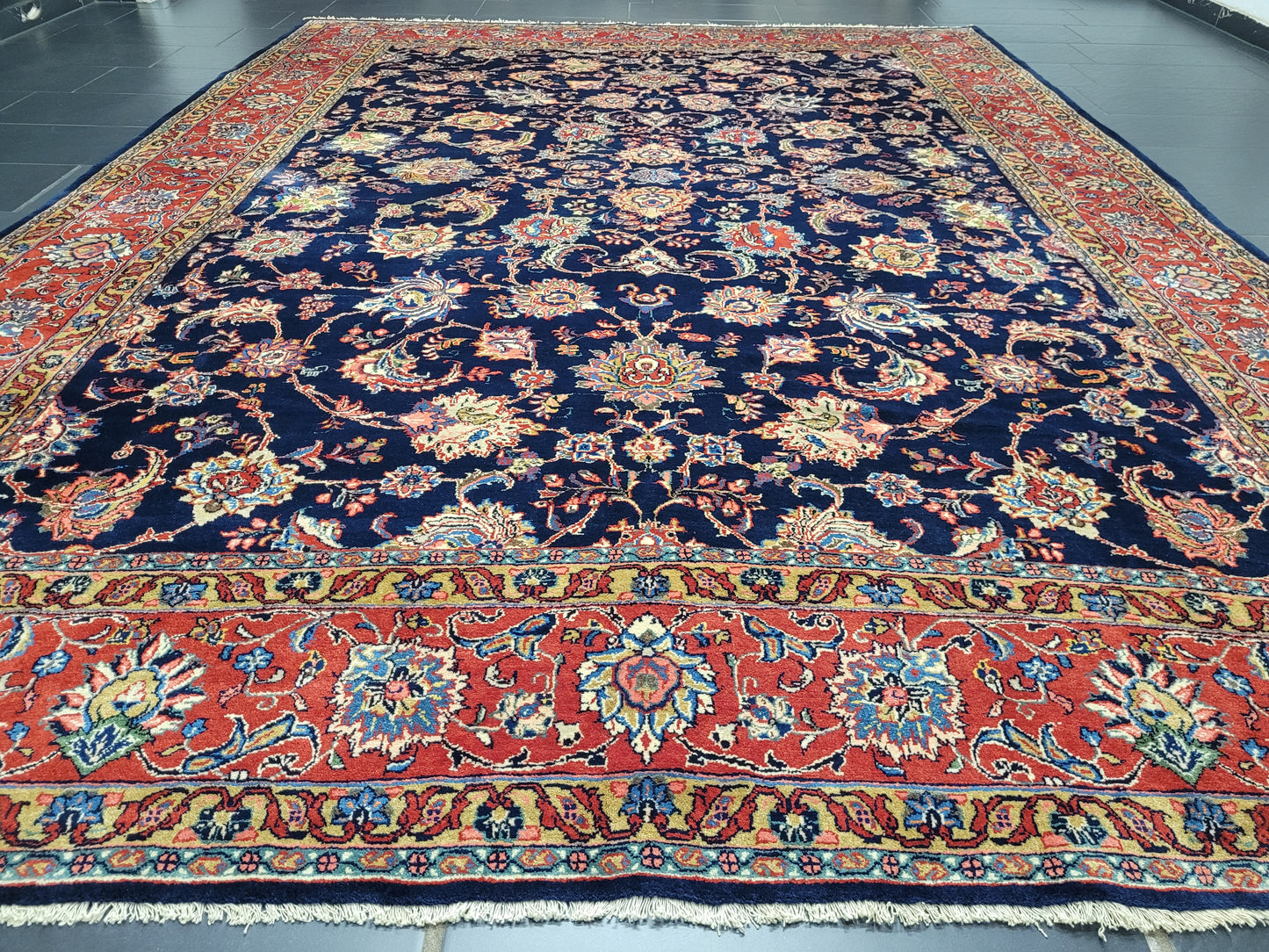 Sarough Teppich 360x266 cm reine Wolle feine Knüpfung klassisches Design