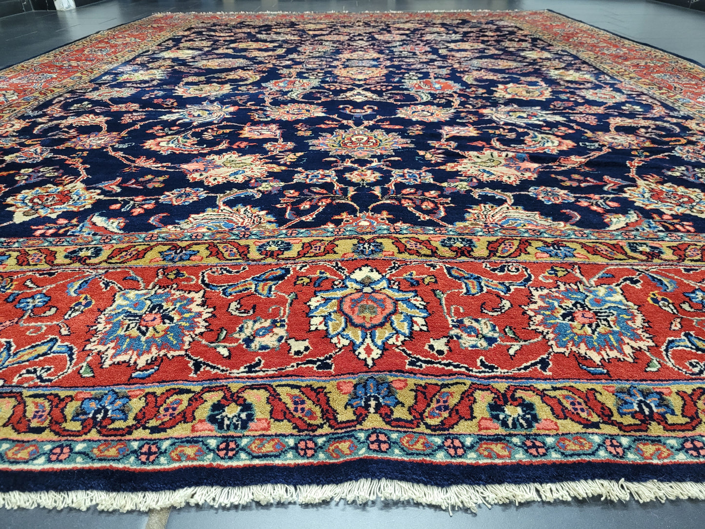 Sarough Teppich 360x266 cm reine Wolle feine Knüpfung klassisches Design