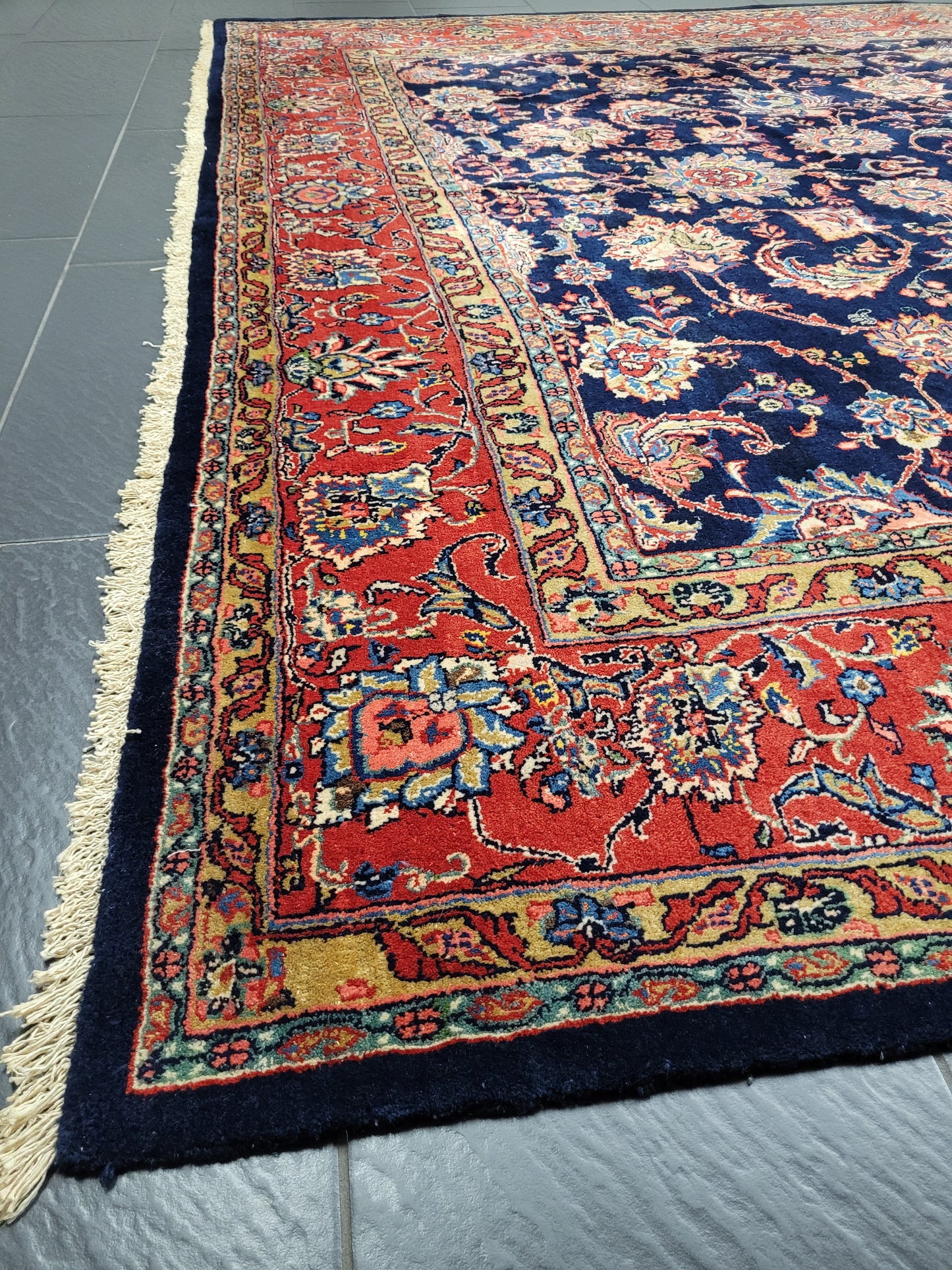 Sarough Teppich 360x266 cm reine Wolle feine Knüpfung klassisches Design