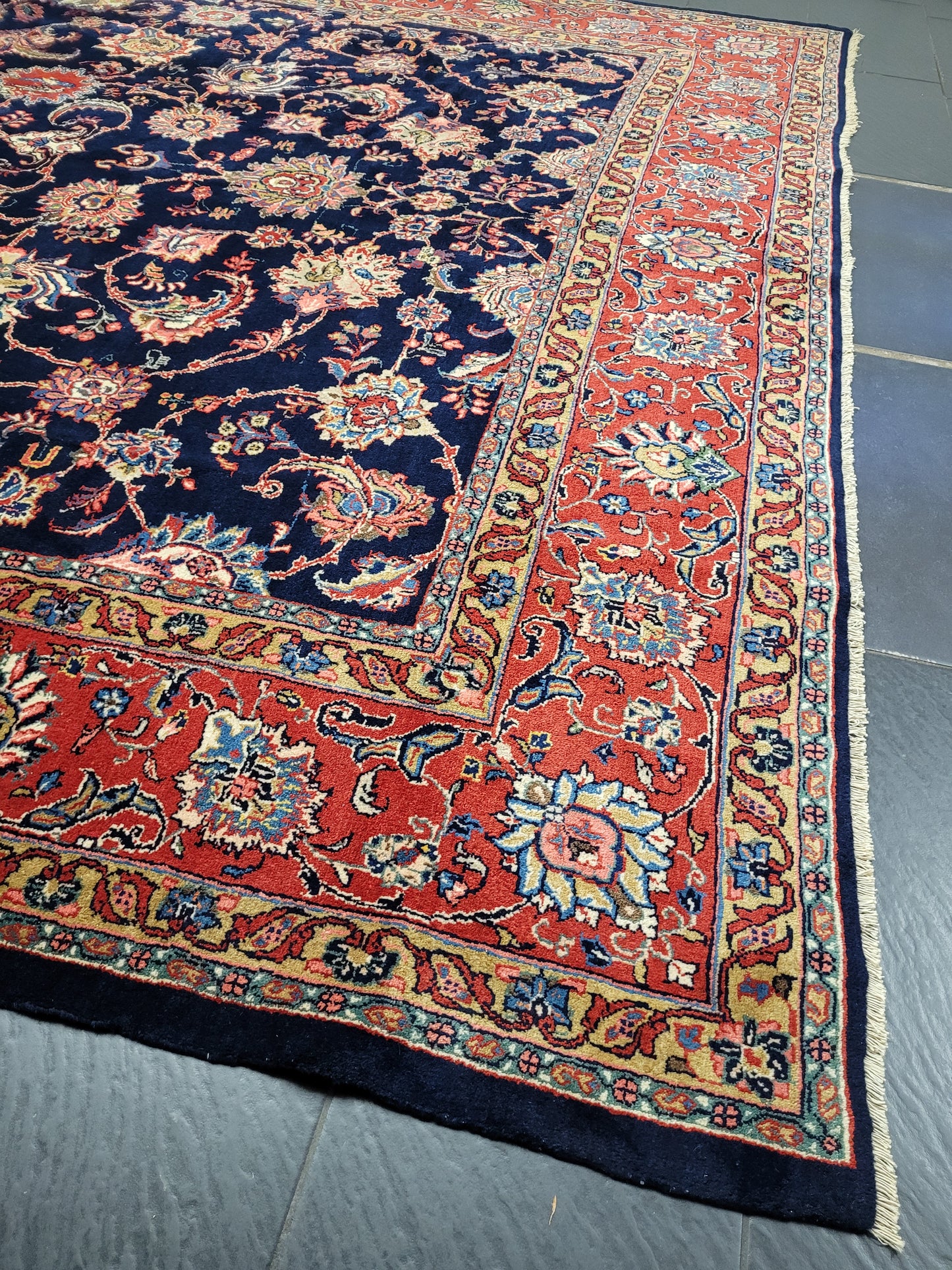 Sarough Teppich 360x266 cm reine Wolle feine Knüpfung klassisches Design