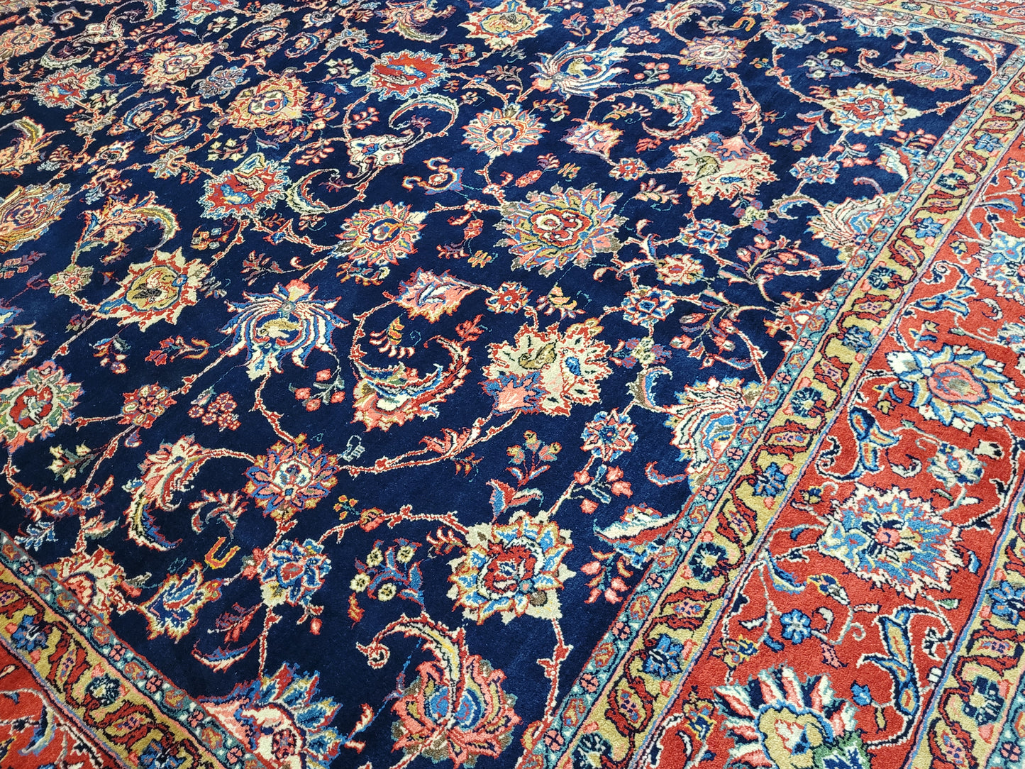 Sarough Teppich 360x266 cm reine Wolle feine Knüpfung klassisches Design