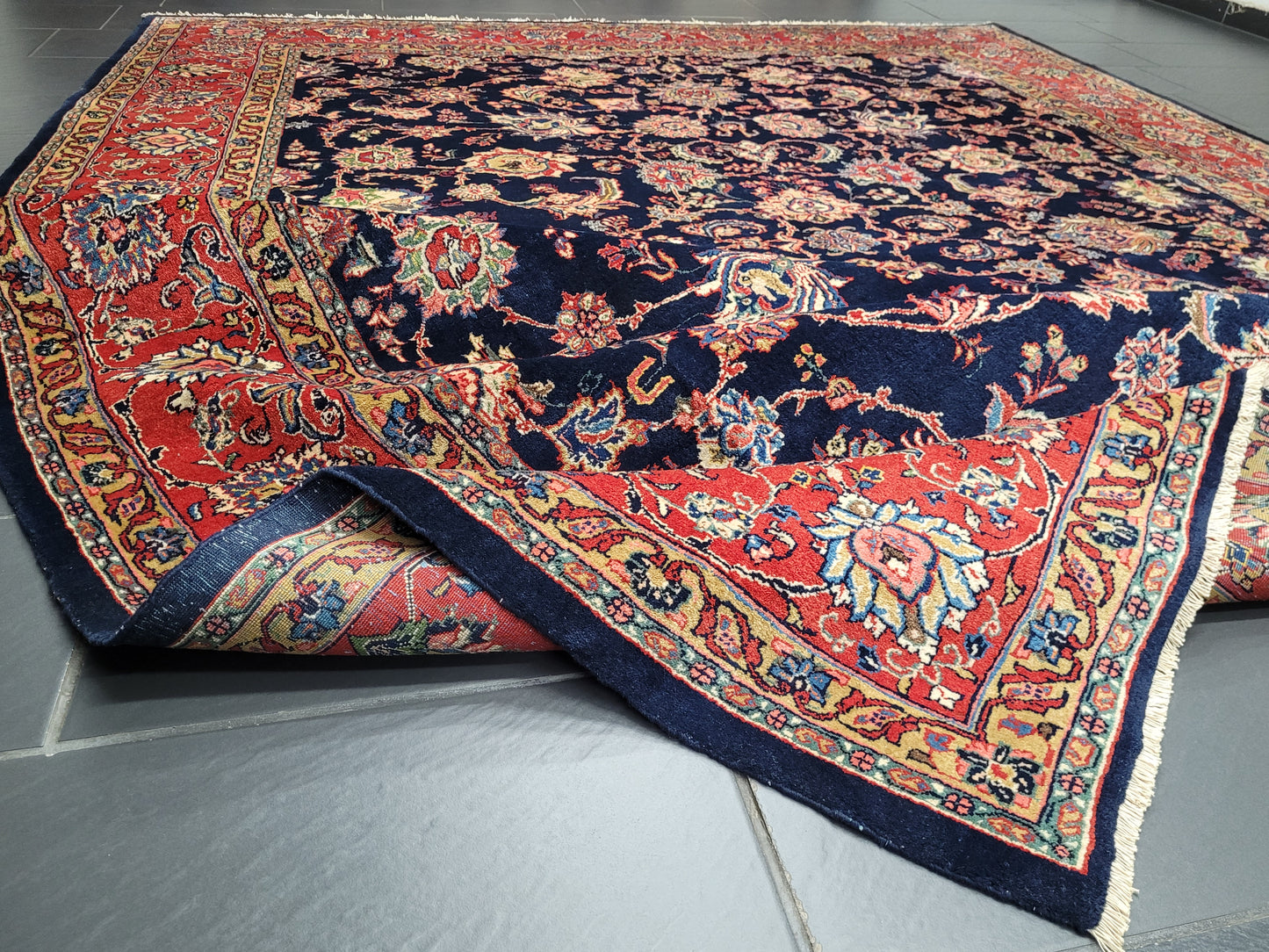 Sarough Teppich 360x266 cm reine Wolle feine Knüpfung klassisches Design