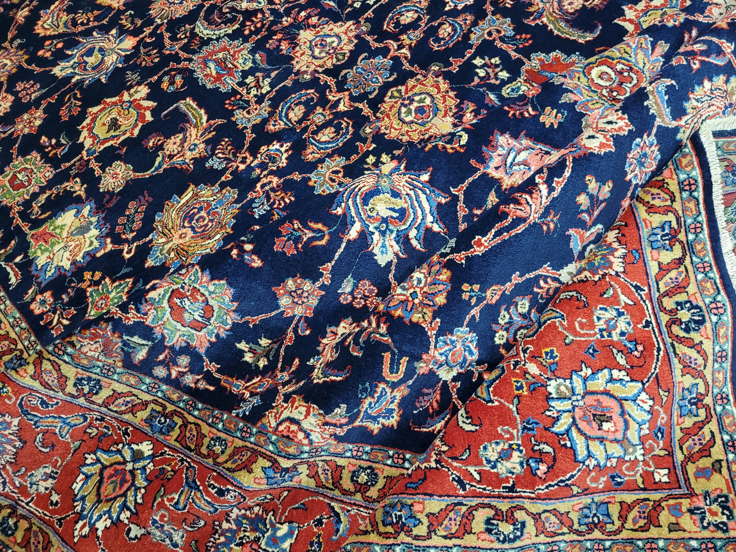 Sarough Teppich 360x266 cm reine Wolle feine Knüpfung klassisches Design