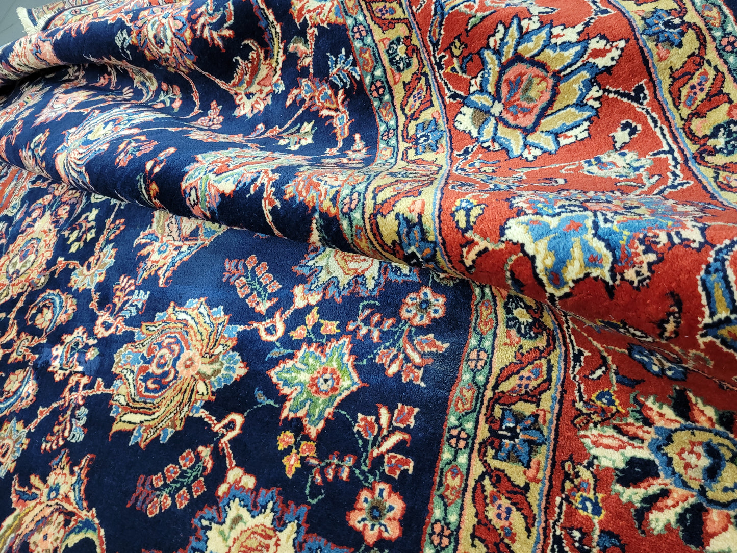 Sarough Teppich 360x266 cm reine Wolle feine Knüpfung klassisches Design