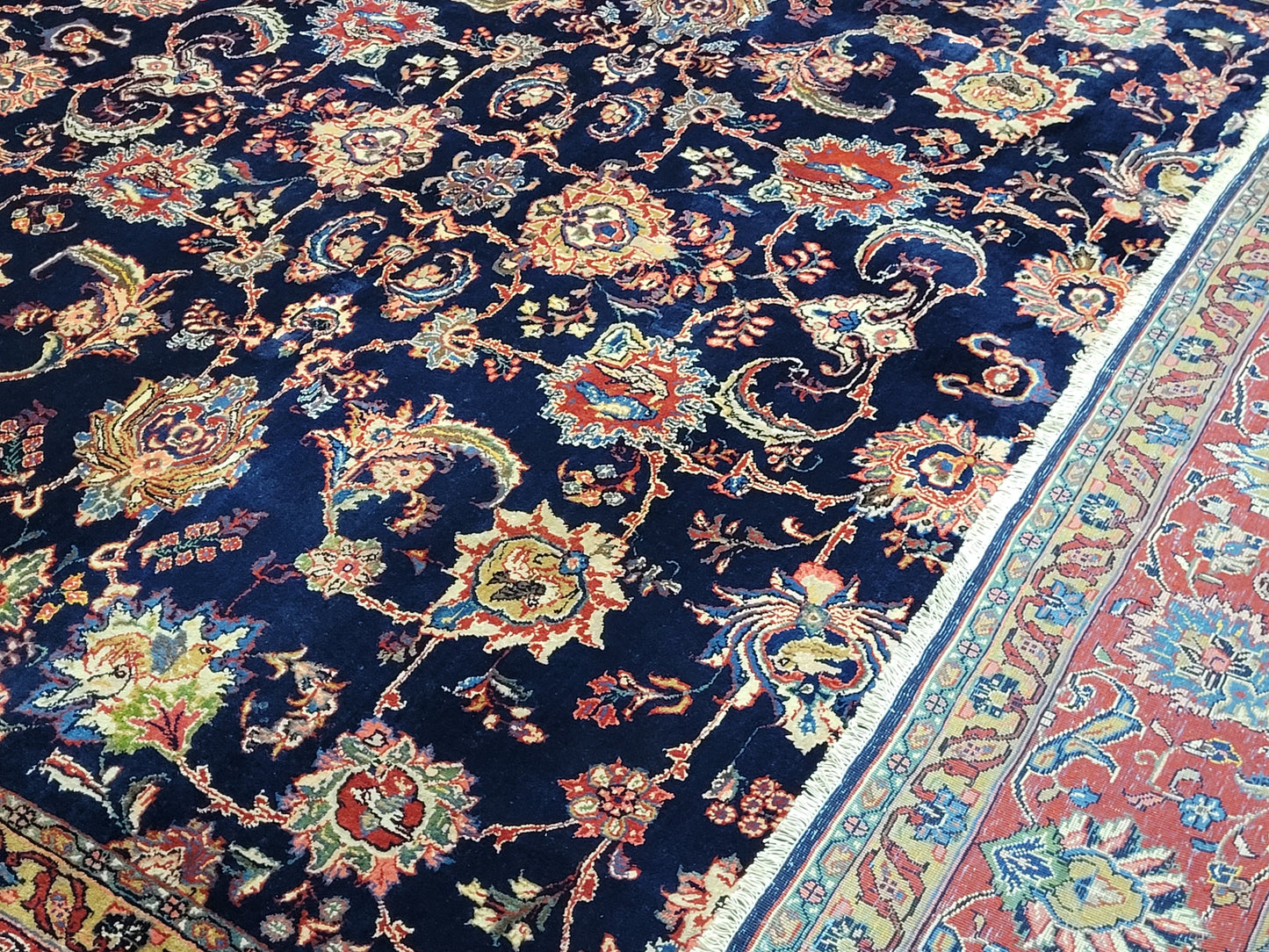 Sarough Teppich 360x266 cm reine Wolle feine Knüpfung klassisches Design