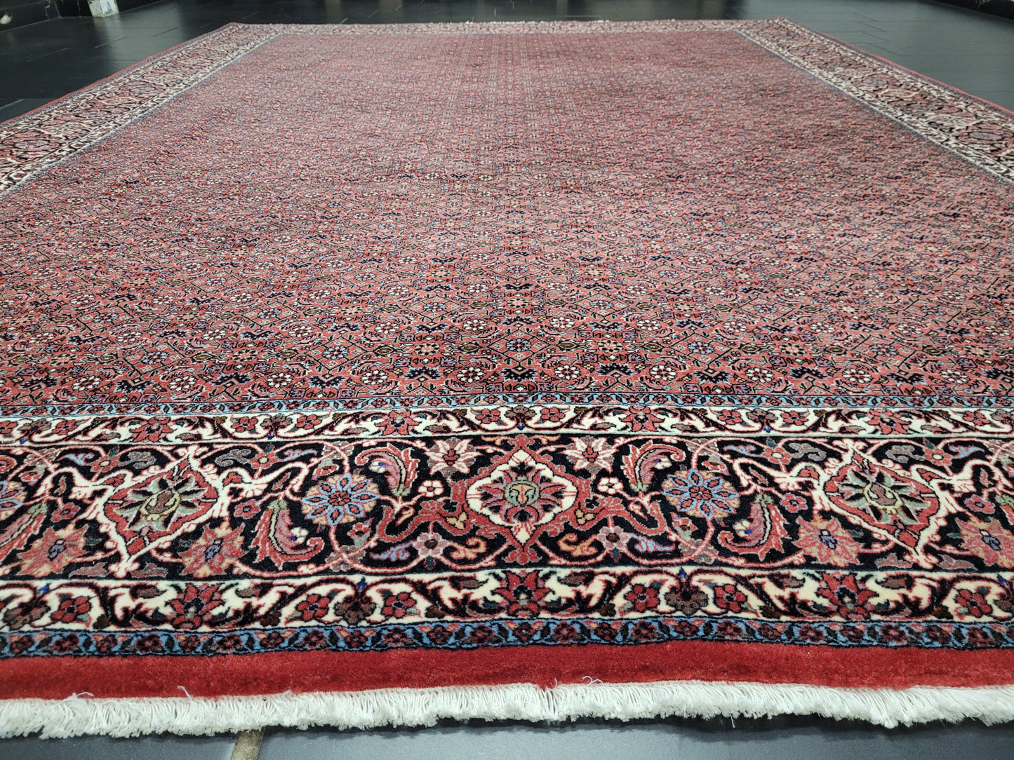 Bidjar Tekab Teppich 350x250 cm feine Korkwolle klassische Knüpfkunst