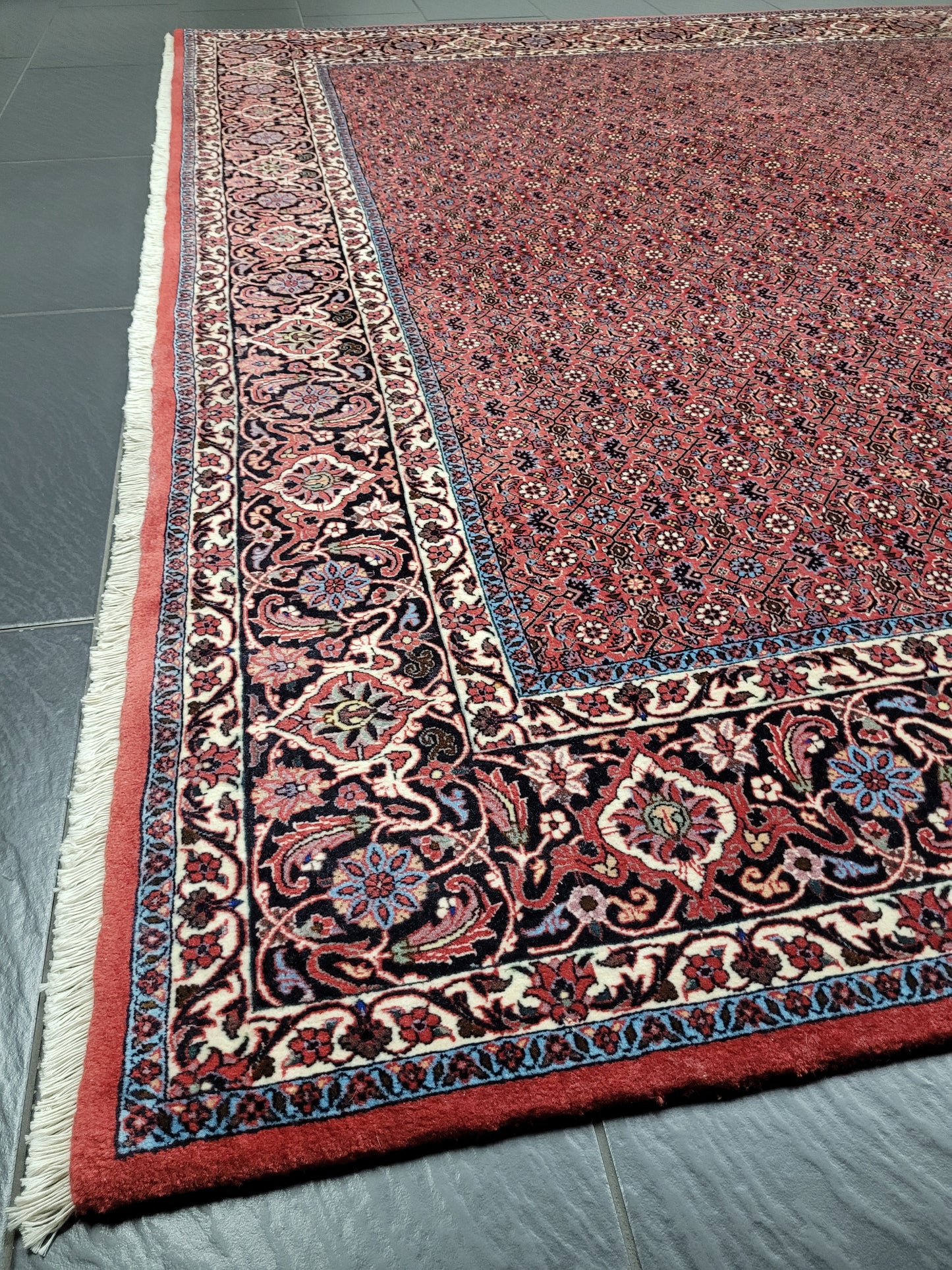 Bidjar Tekab Teppich 350x250 cm feine Korkwolle klassische Knüpfkunst