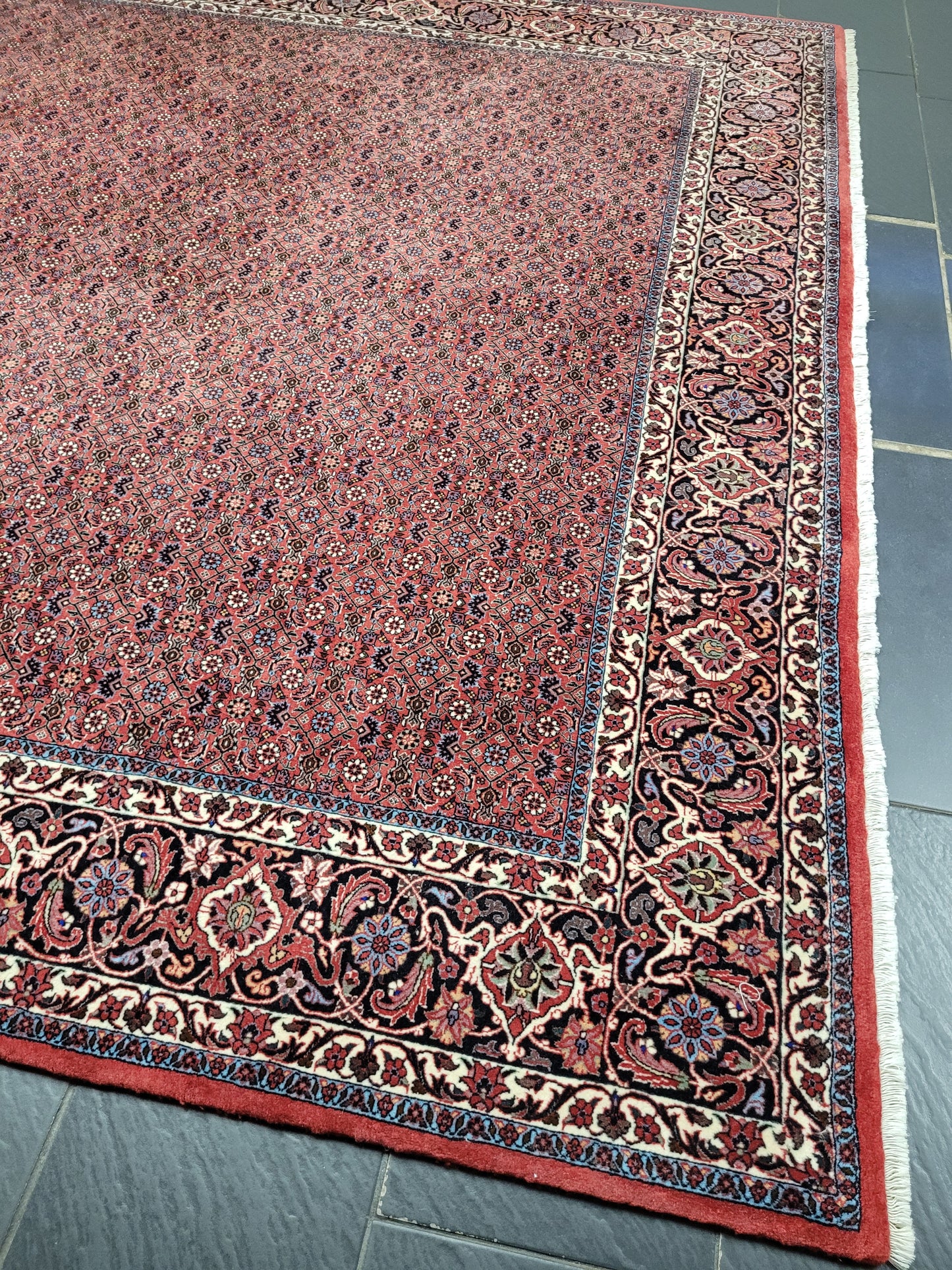 Bidjar Tekab Teppich 350x250 cm feine Korkwolle klassische Knüpfkunst