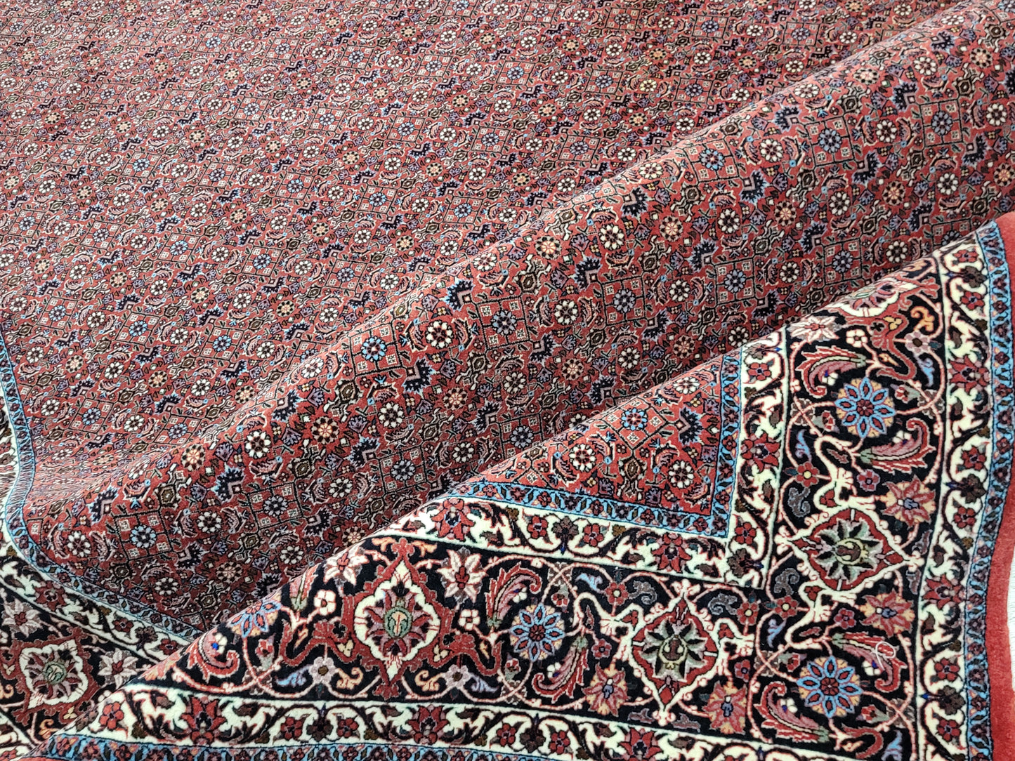 Bidjar Tekab Teppich 350x250 cm feine Korkwolle klassische Knüpfkunst