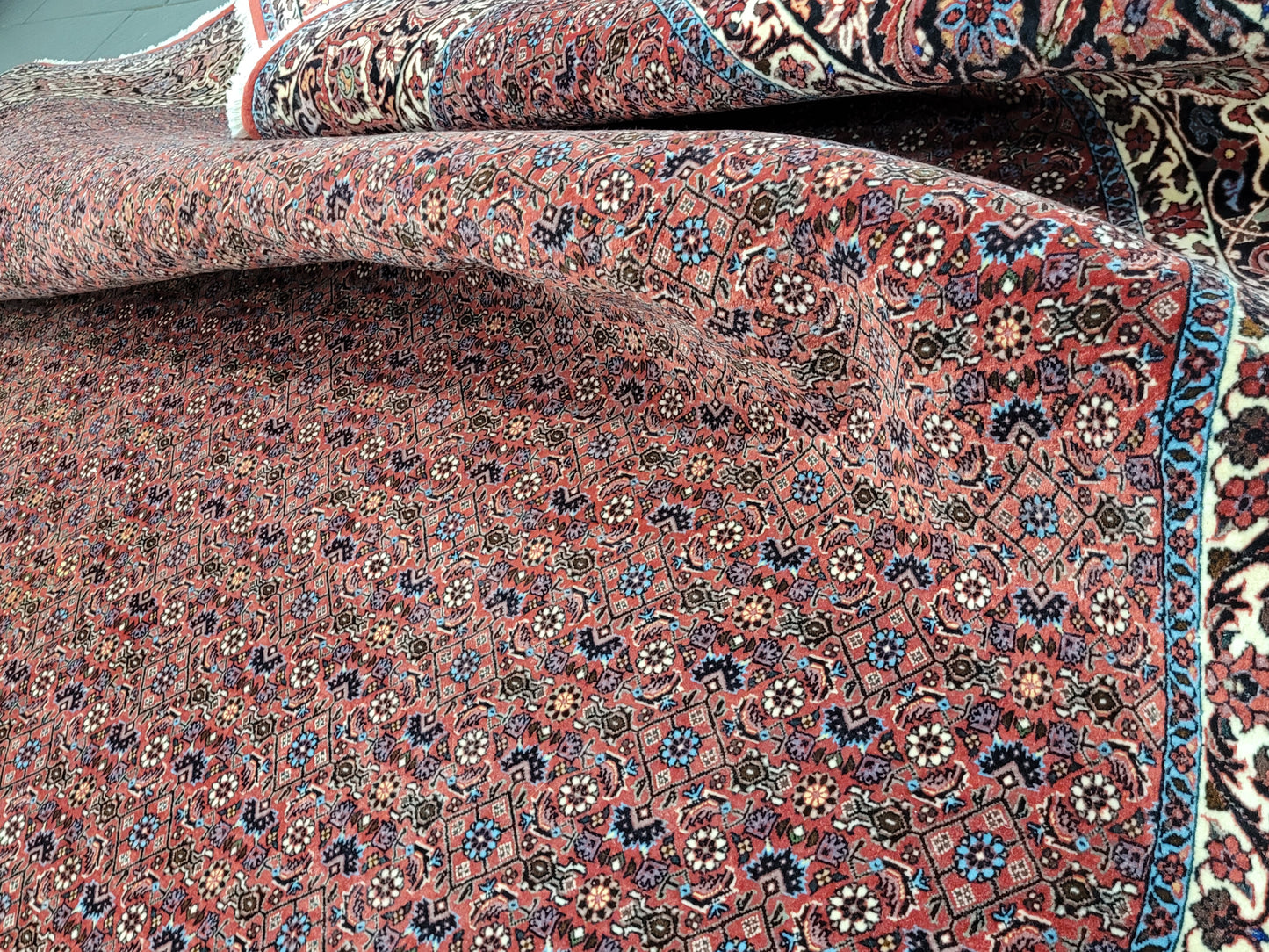 Bidjar Tekab Teppich 350x250 cm feine Korkwolle klassische Knüpfkunst