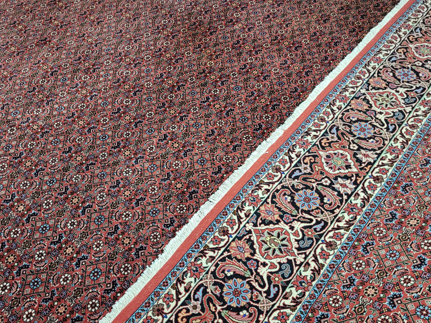 Bidjar Tekab Teppich 350x250 cm feine Korkwolle klassische Knüpfkunst