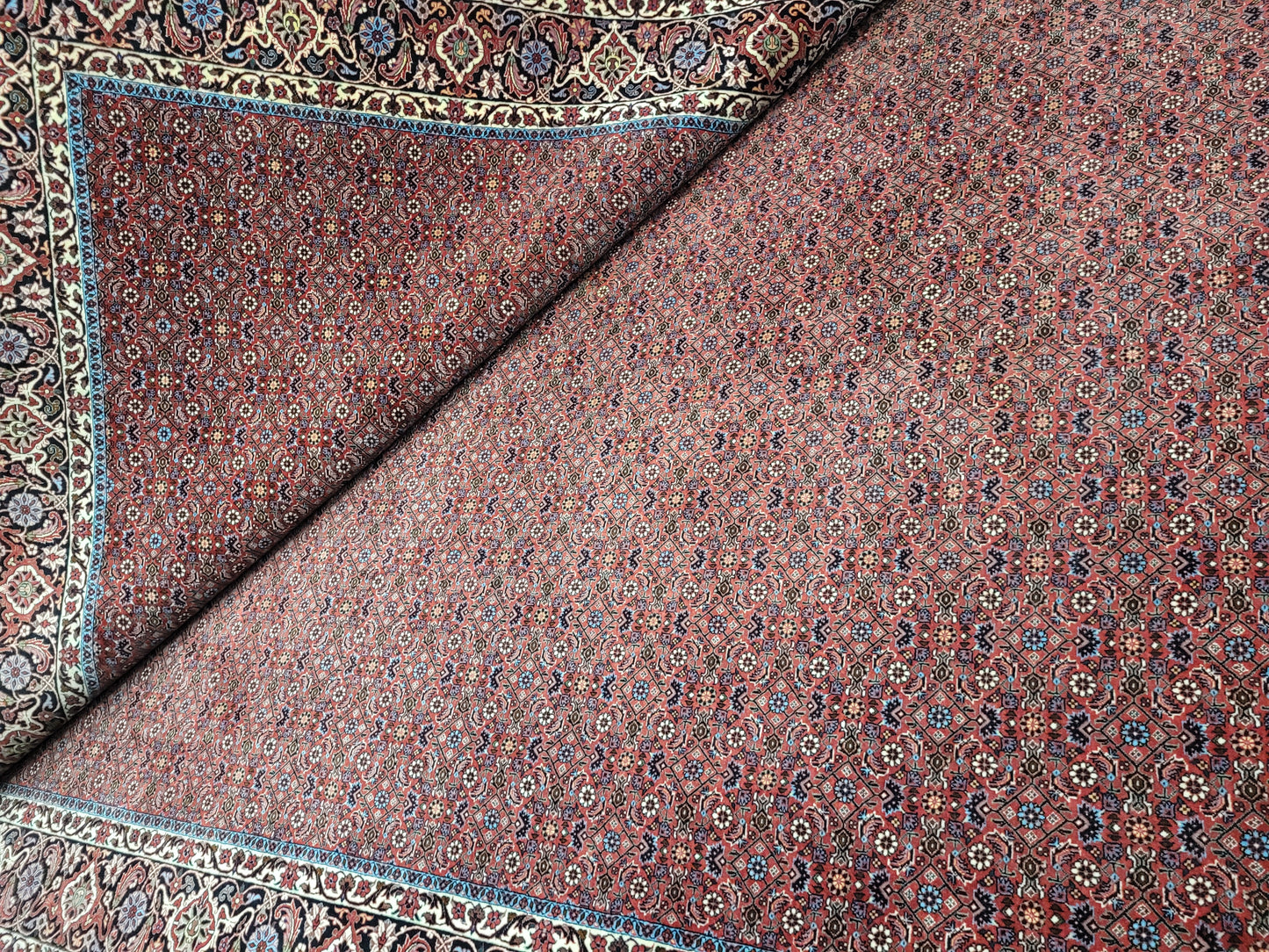 Bidjar Tekab Teppich 350x250 cm feine Korkwolle klassische Knüpfkunst