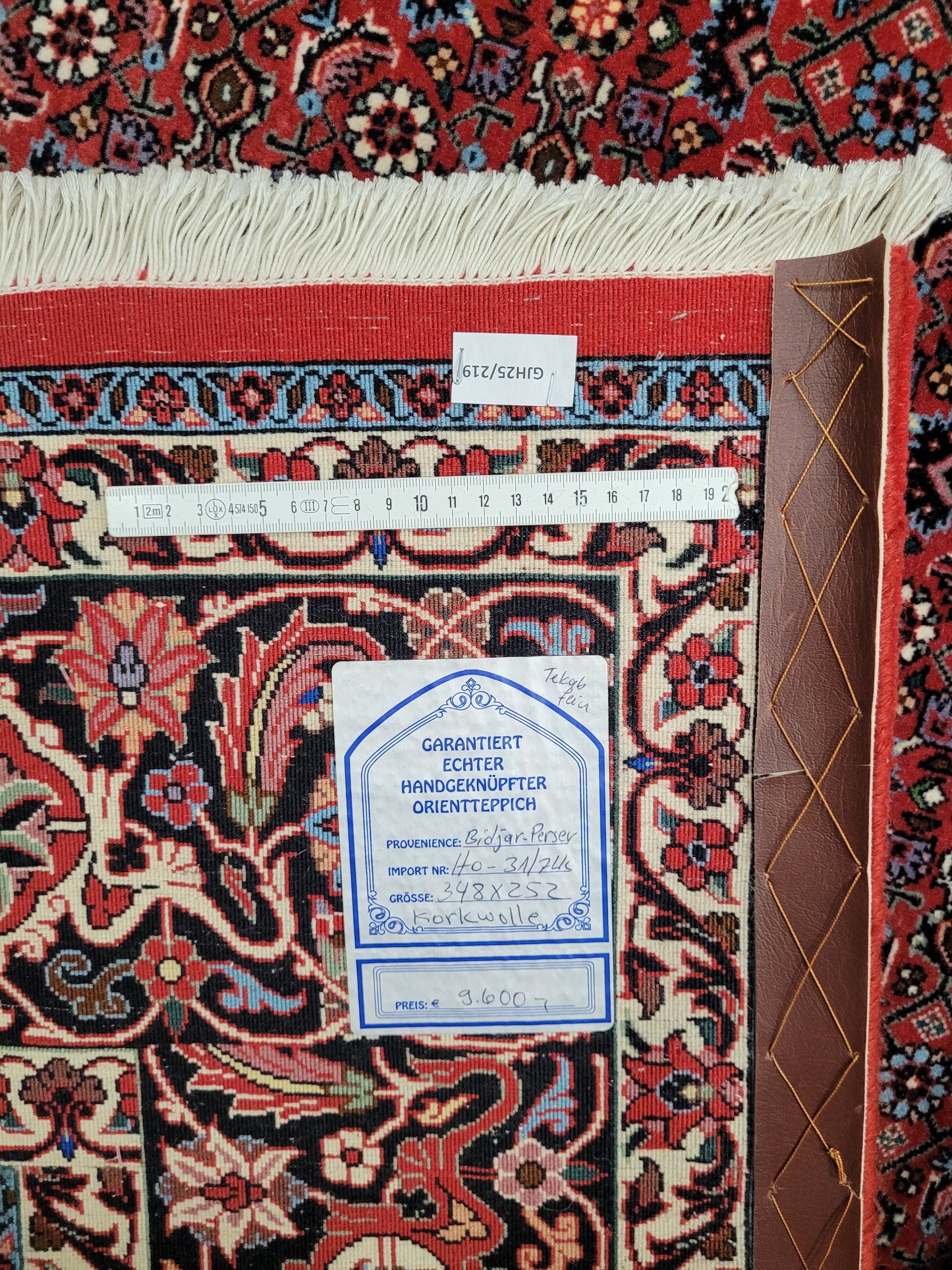 Bidjar Tekab Teppich 350x250 cm feine Korkwolle klassische Knüpfkunst