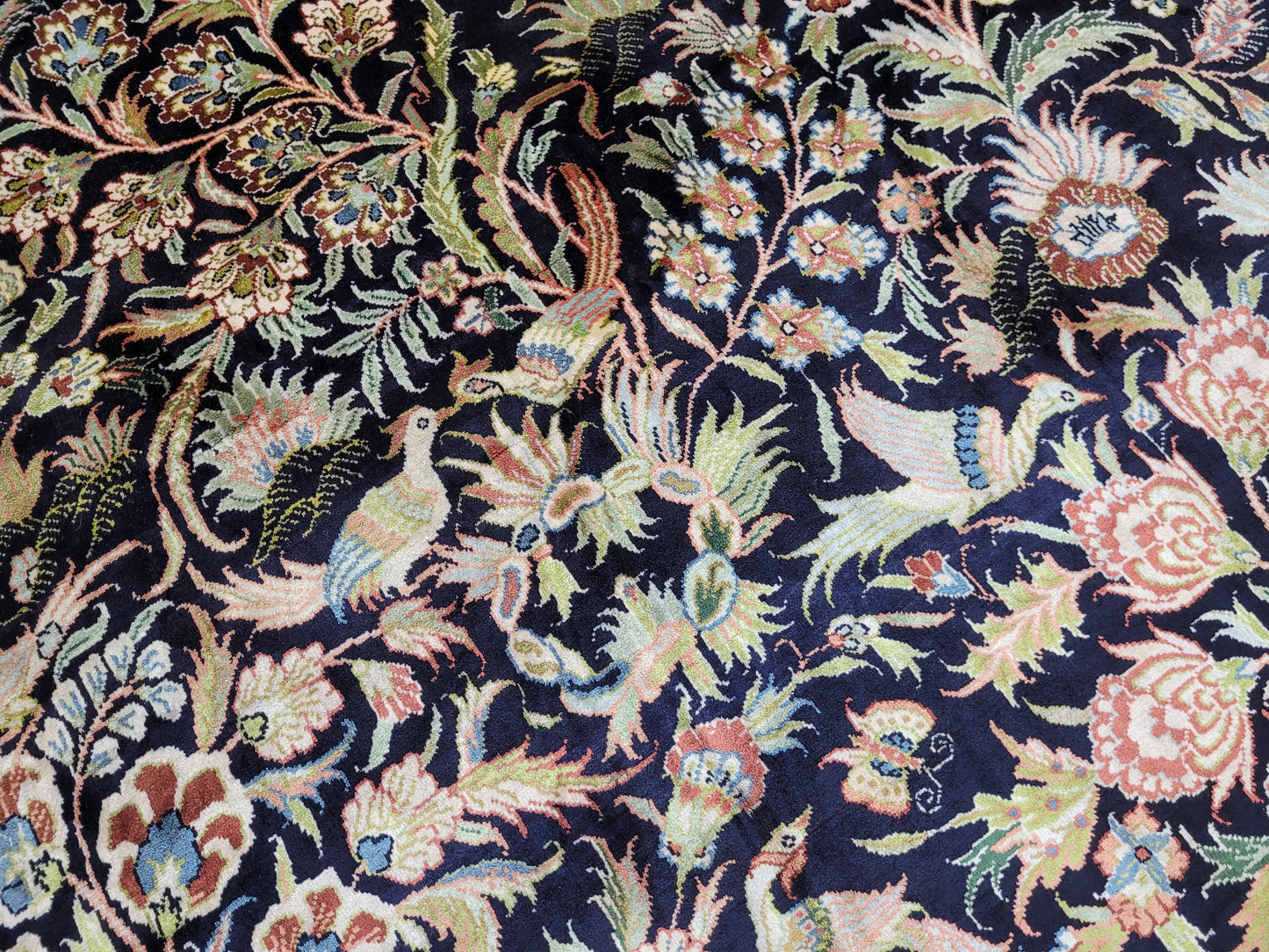 Hereke Seidenteppich Handgeknüpft Paradiesgarten Motiv 245x155cm