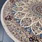 Nain Teppich Rund Seide und Wolle fein geknüpft 245 cm Unikat