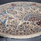 Nain Teppich Rund Seide und Wolle fein geknüpft 245 cm Unikat