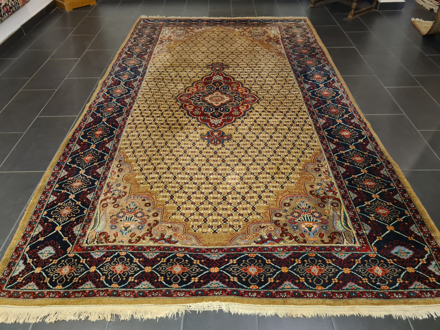 Perserteppich Orientteppich Handgeknüpfter Teppich Täbris 353x207cm