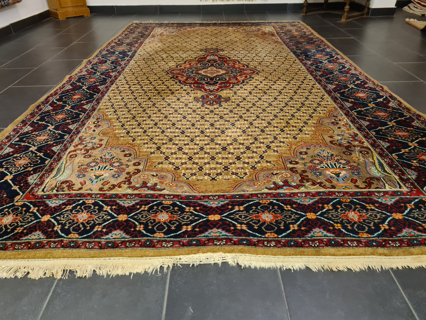 Perserteppich Orientteppich Handgeknüpfter Teppich Täbris 353x207cm