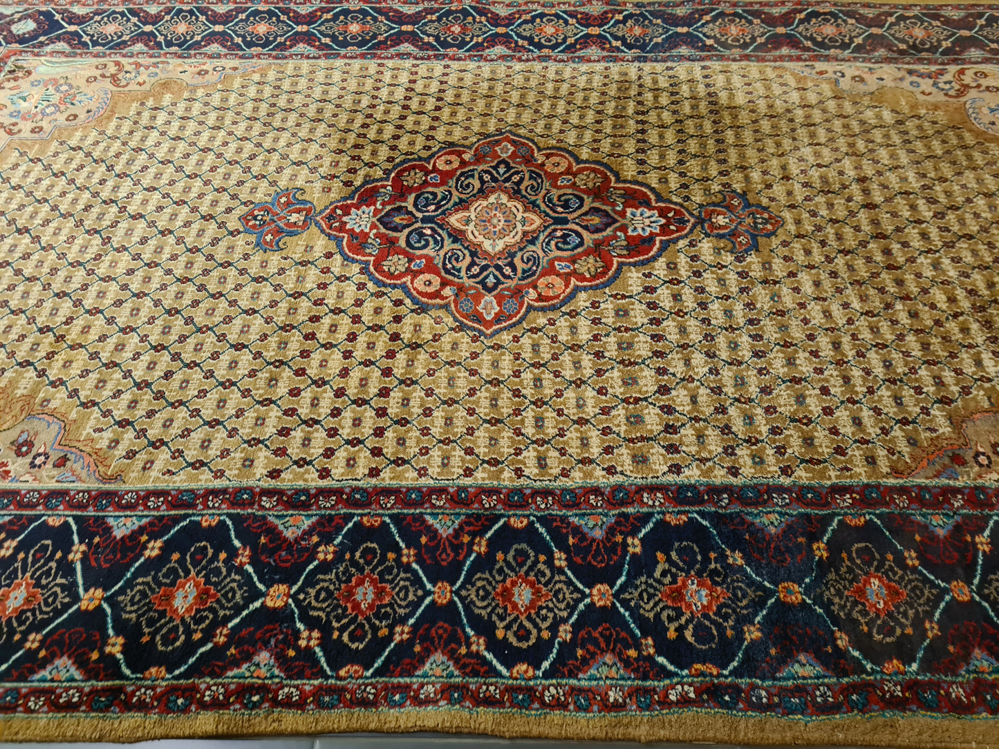 Perserteppich Orientteppich Handgeknüpfter Teppich Täbris 353x207cm