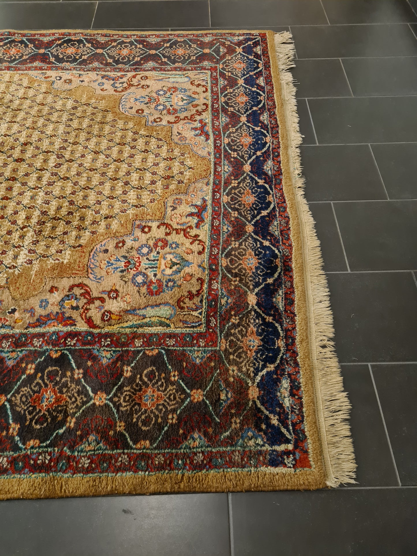 Perserteppich Orientteppich Handgeknüpfter Teppich Täbris 353x207cm