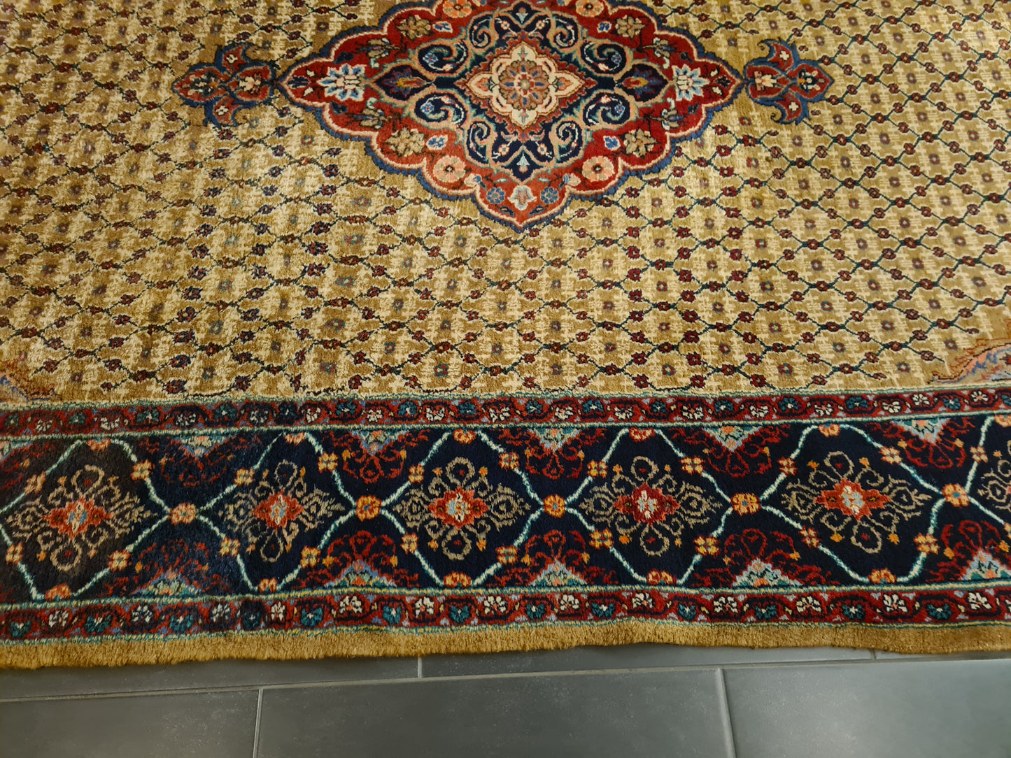 Perserteppich Orientteppich Handgeknüpfter Teppich Täbris 353x207cm