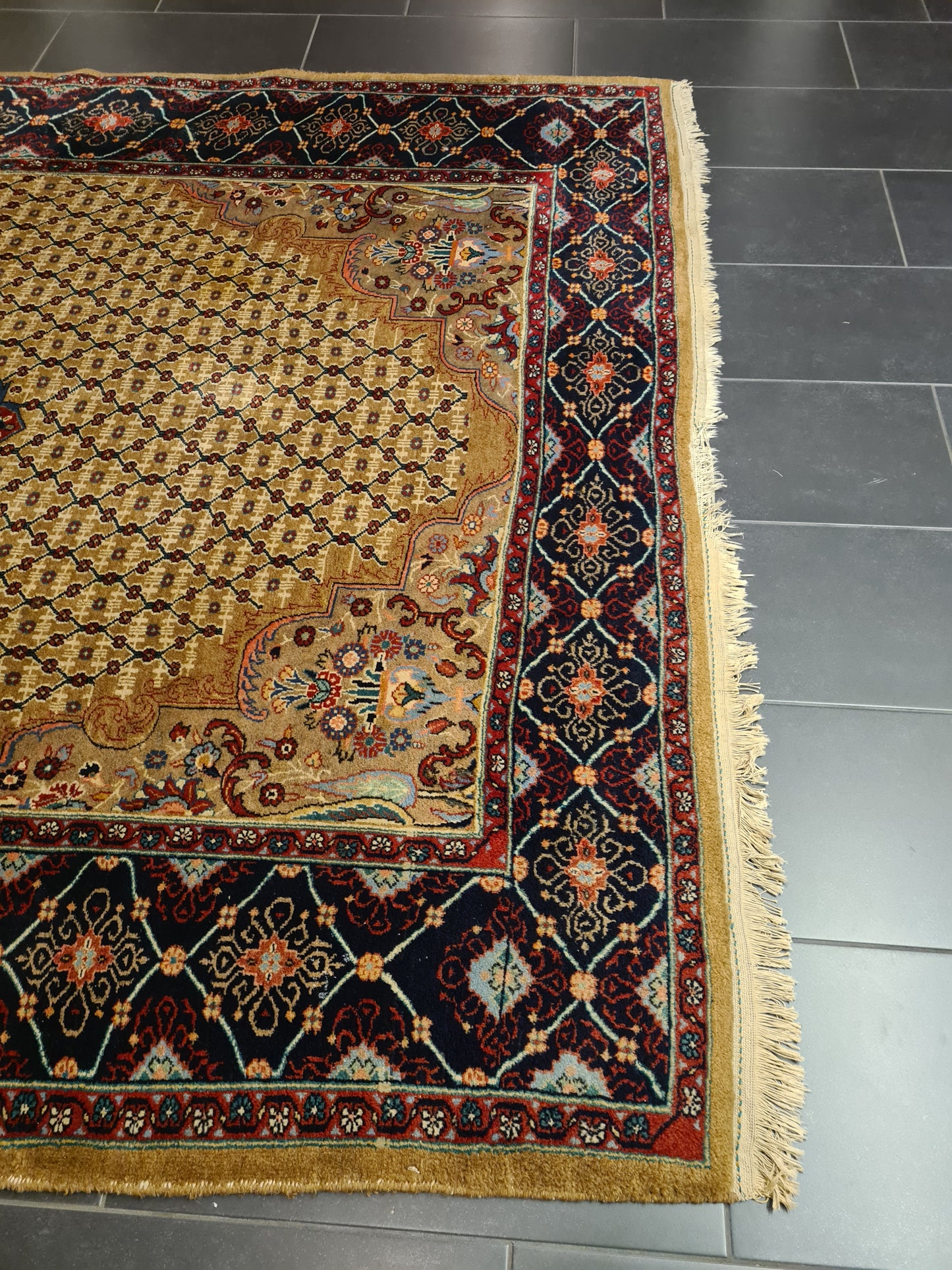 Perserteppich Orientteppich Handgeknüpfter Teppich Täbris 353x207cm