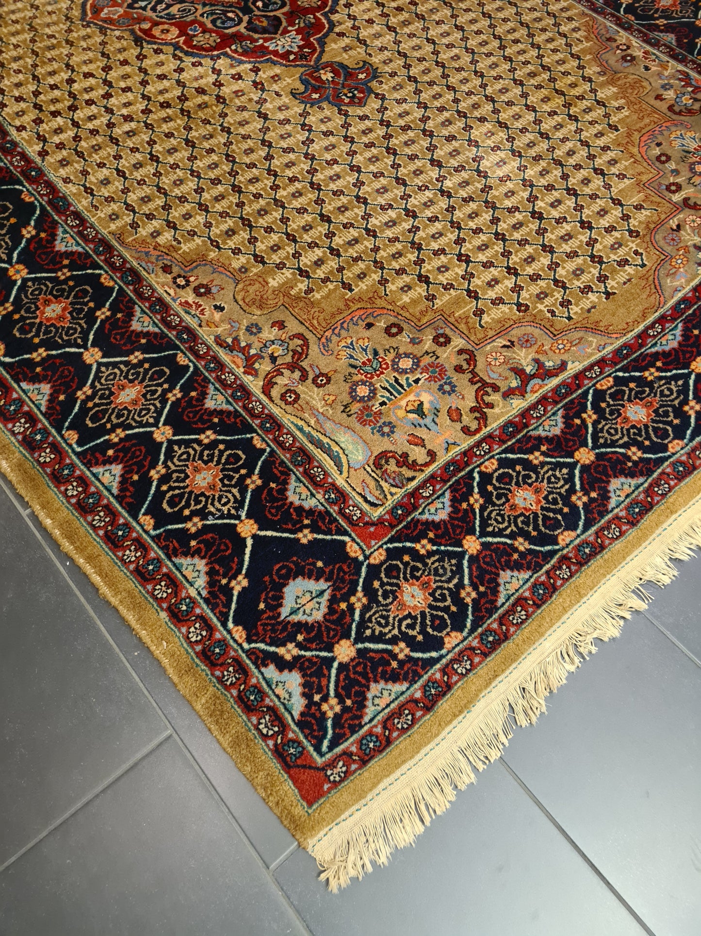 Perserteppich Orientteppich Handgeknüpfter Teppich Täbris 353x207cm