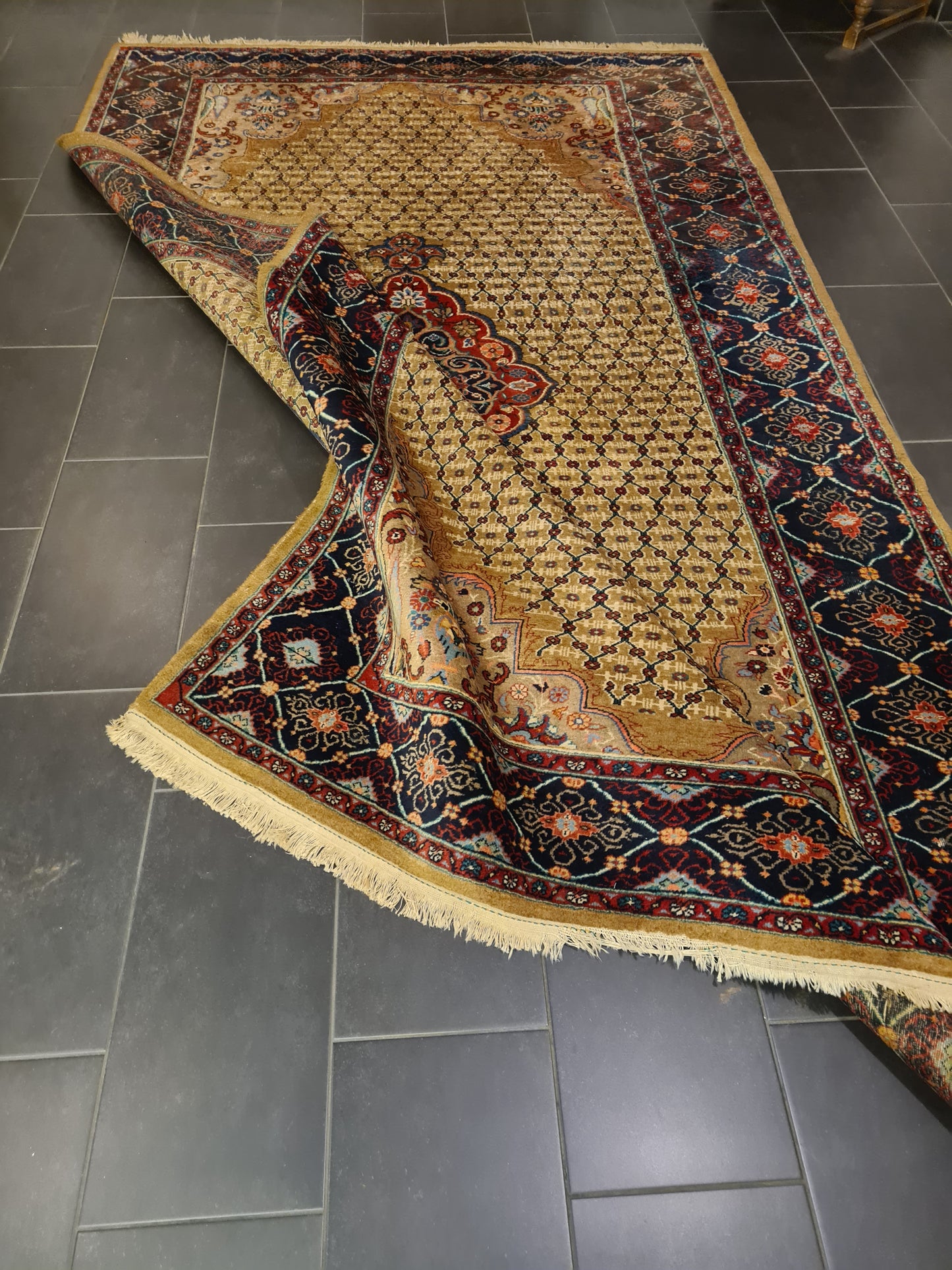 Perserteppich Orientteppich Handgeknüpfter Teppich Täbris 353x207cm