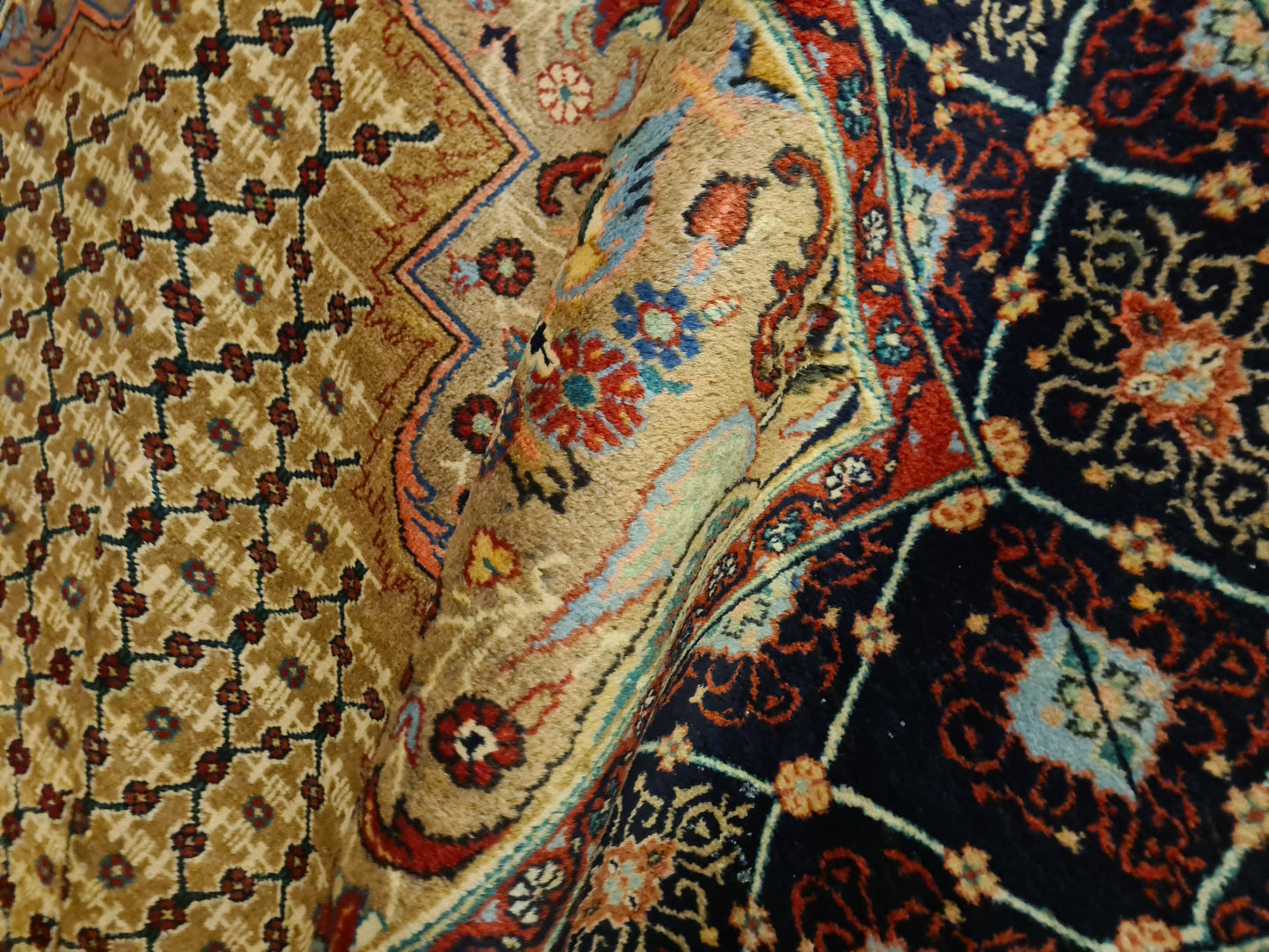 Perserteppich Orientteppich Handgeknüpfter Teppich Täbris 353x207cm