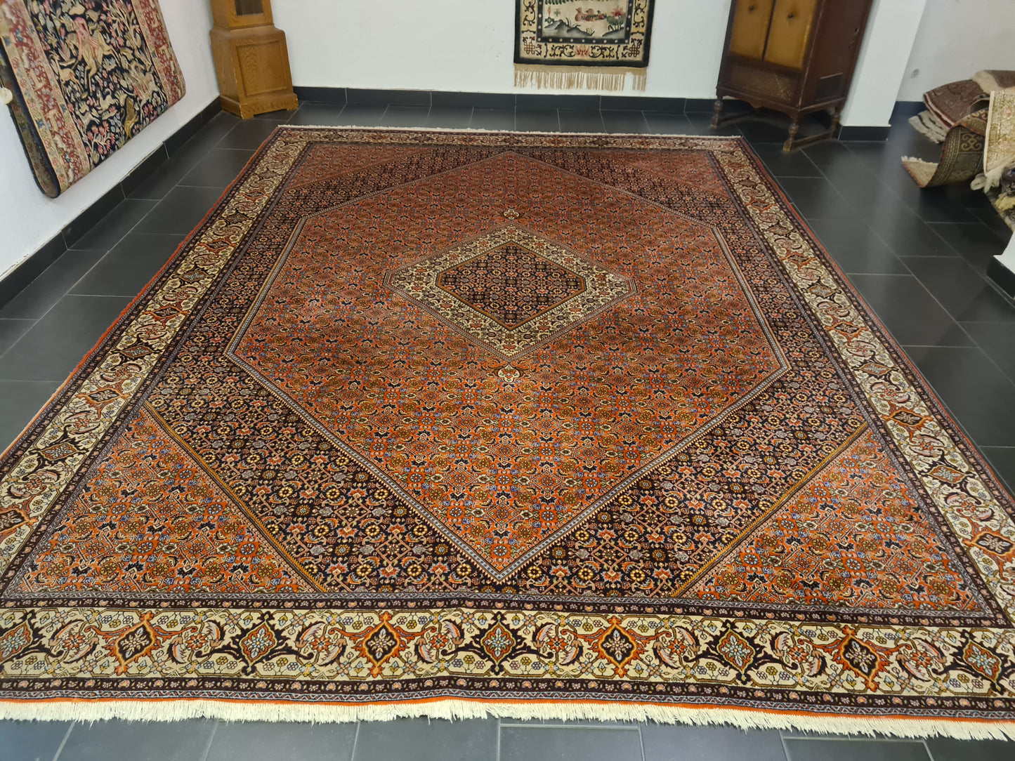 Perserteppich Orientteppich Handgeknüpfter Teppich Bidjar 405x300cm