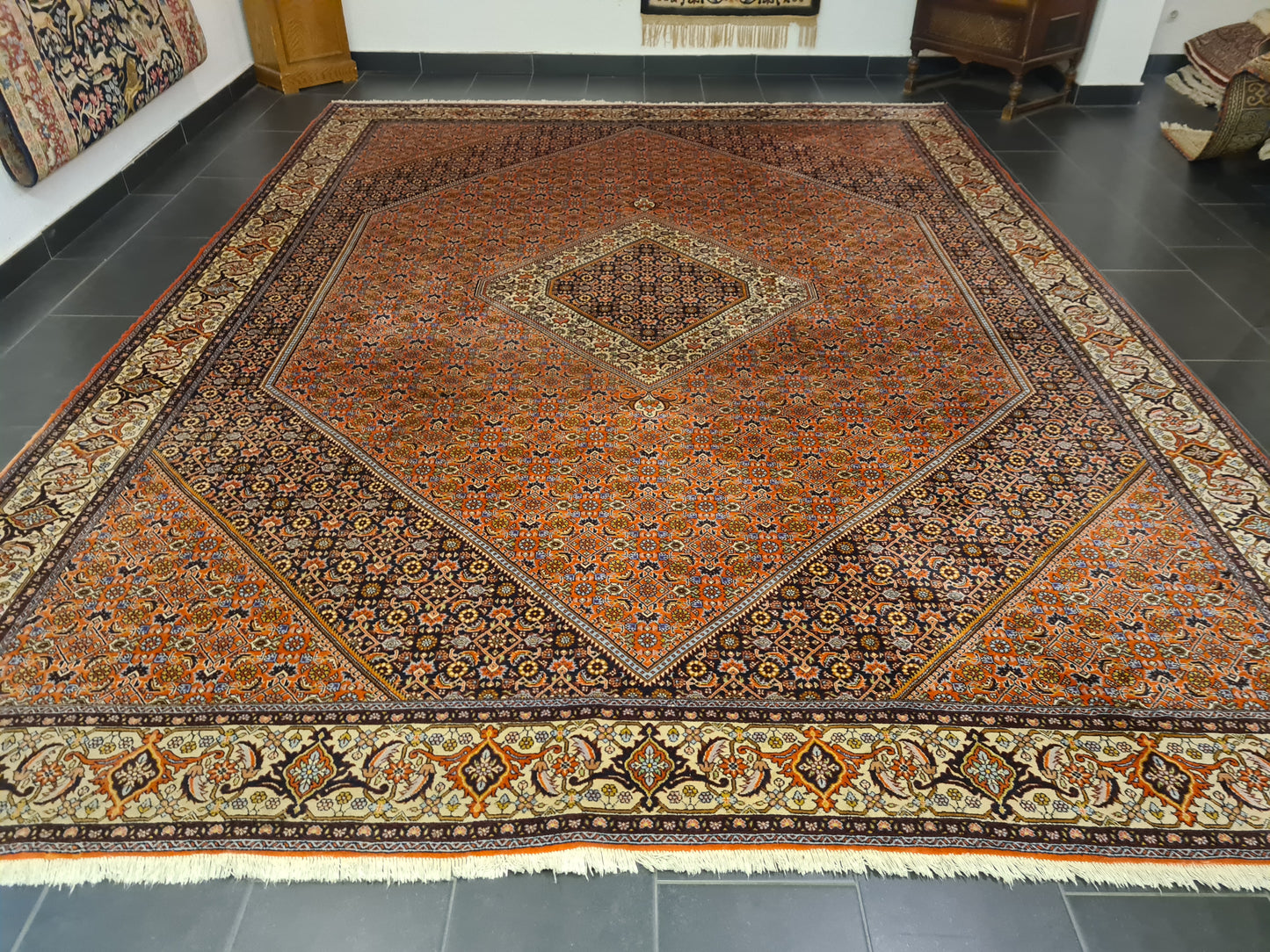 Perserteppich Orientteppich Handgeknüpfter Teppich Bidjar 405x300cm